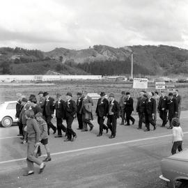 Upper Hutt Rugby Club jubilee parade 16; supporters' club, Goodshed Road. [P1-3008-5398]
