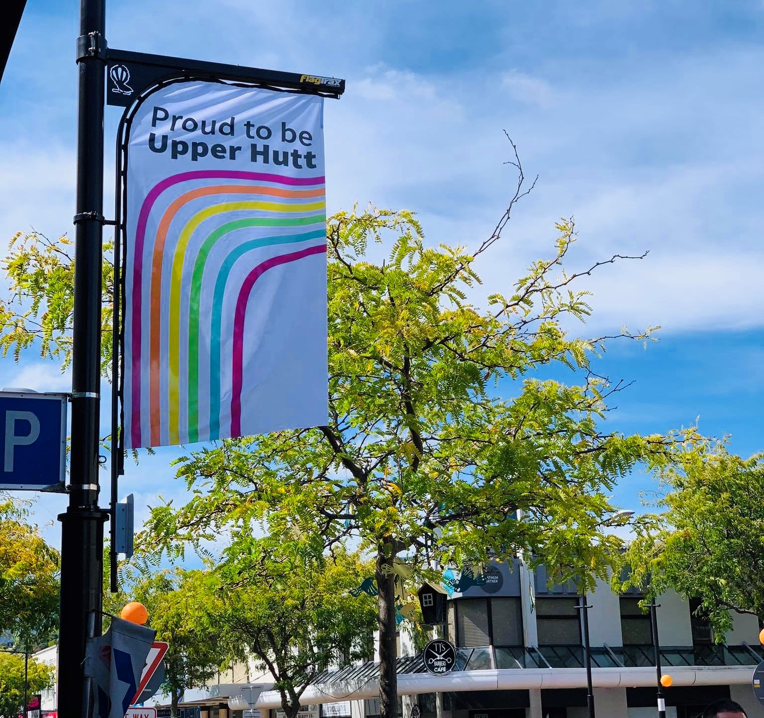 Rainbow Banner, Main Street, March 2021