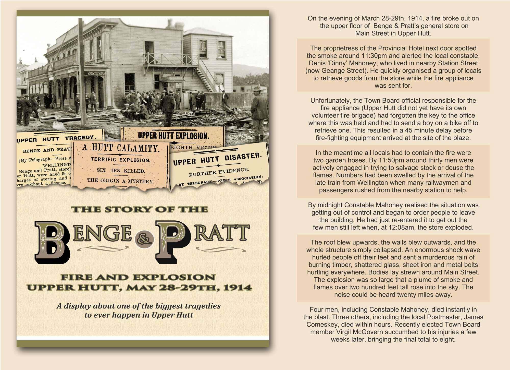 Benge &amp; Pratt Disaster display