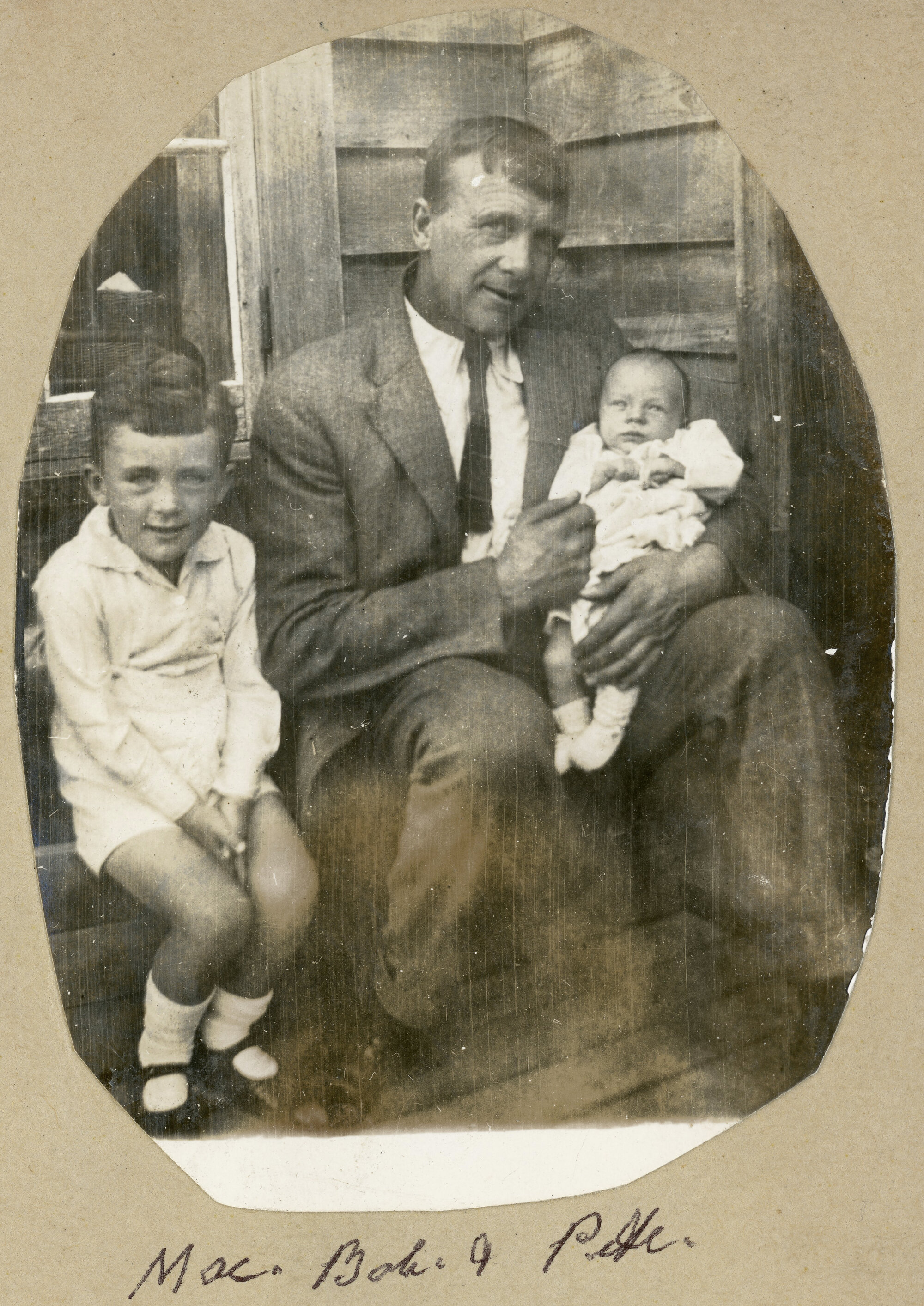Campbell Family Photograph; Mac. Bob and Pete; ca 1920s