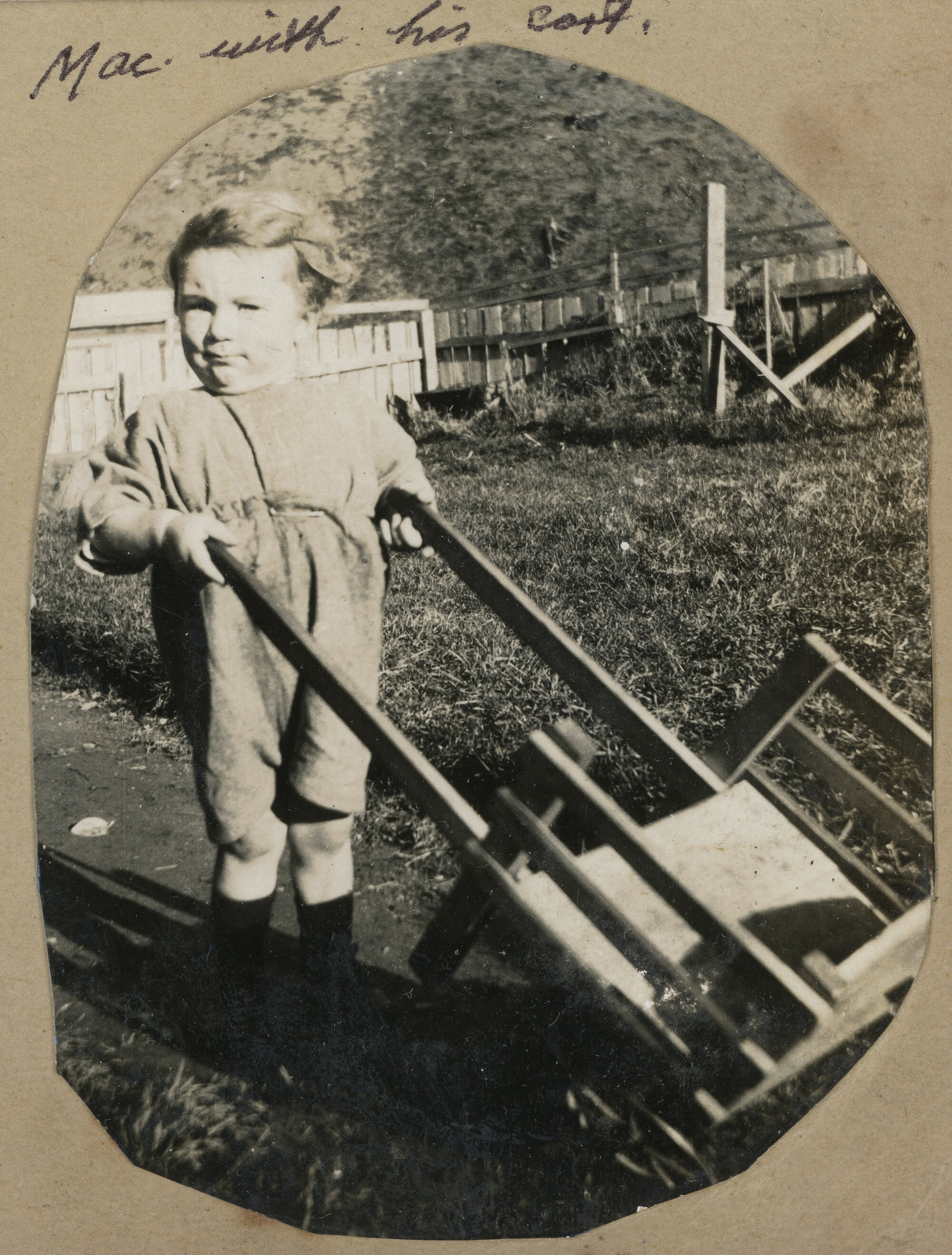 Campbell Family Photograph; Mac with his Cart; ca 1920s