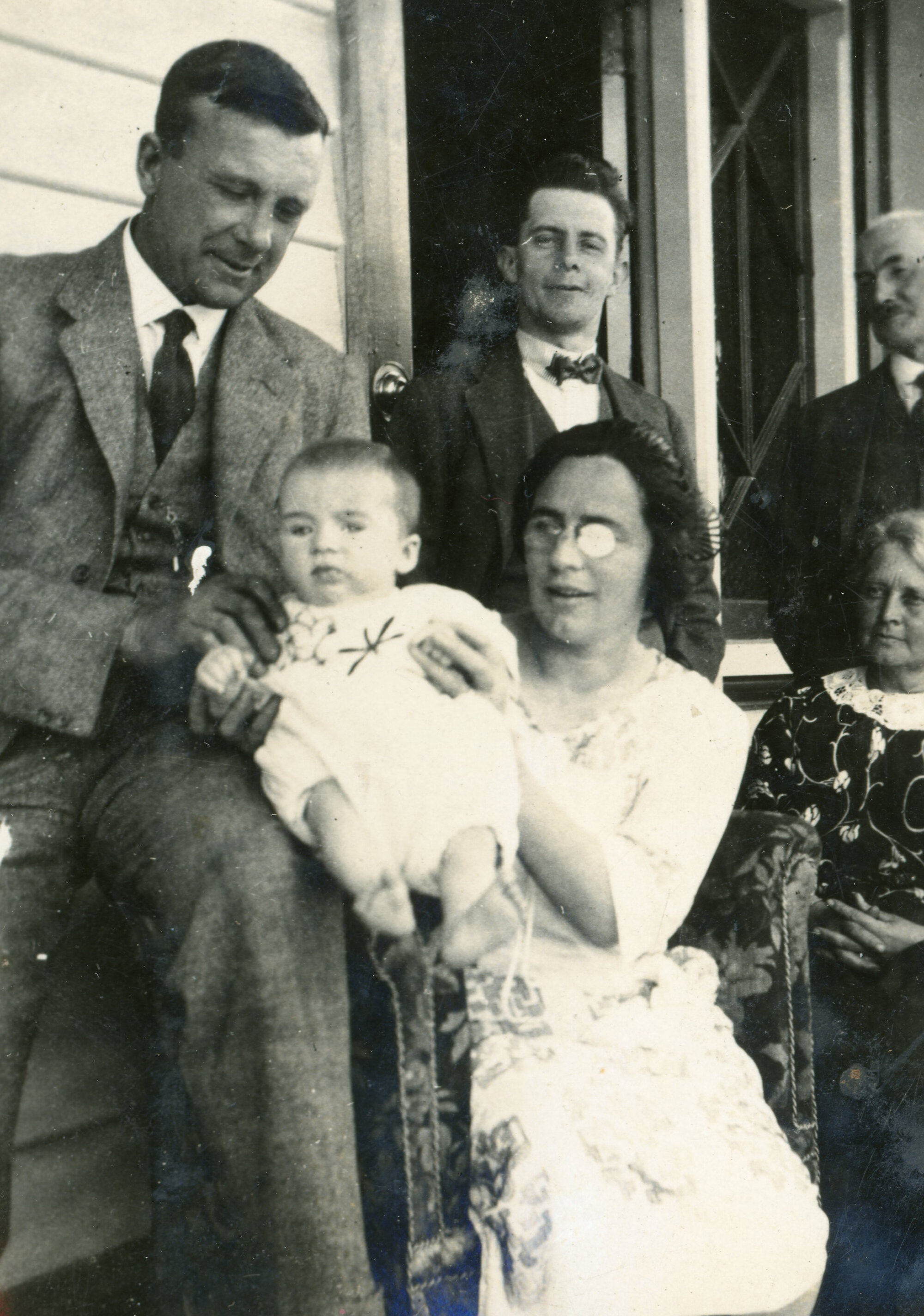 Campbell Family Photograph; Bob and Tot Campbell with son Mac; ca 1920s