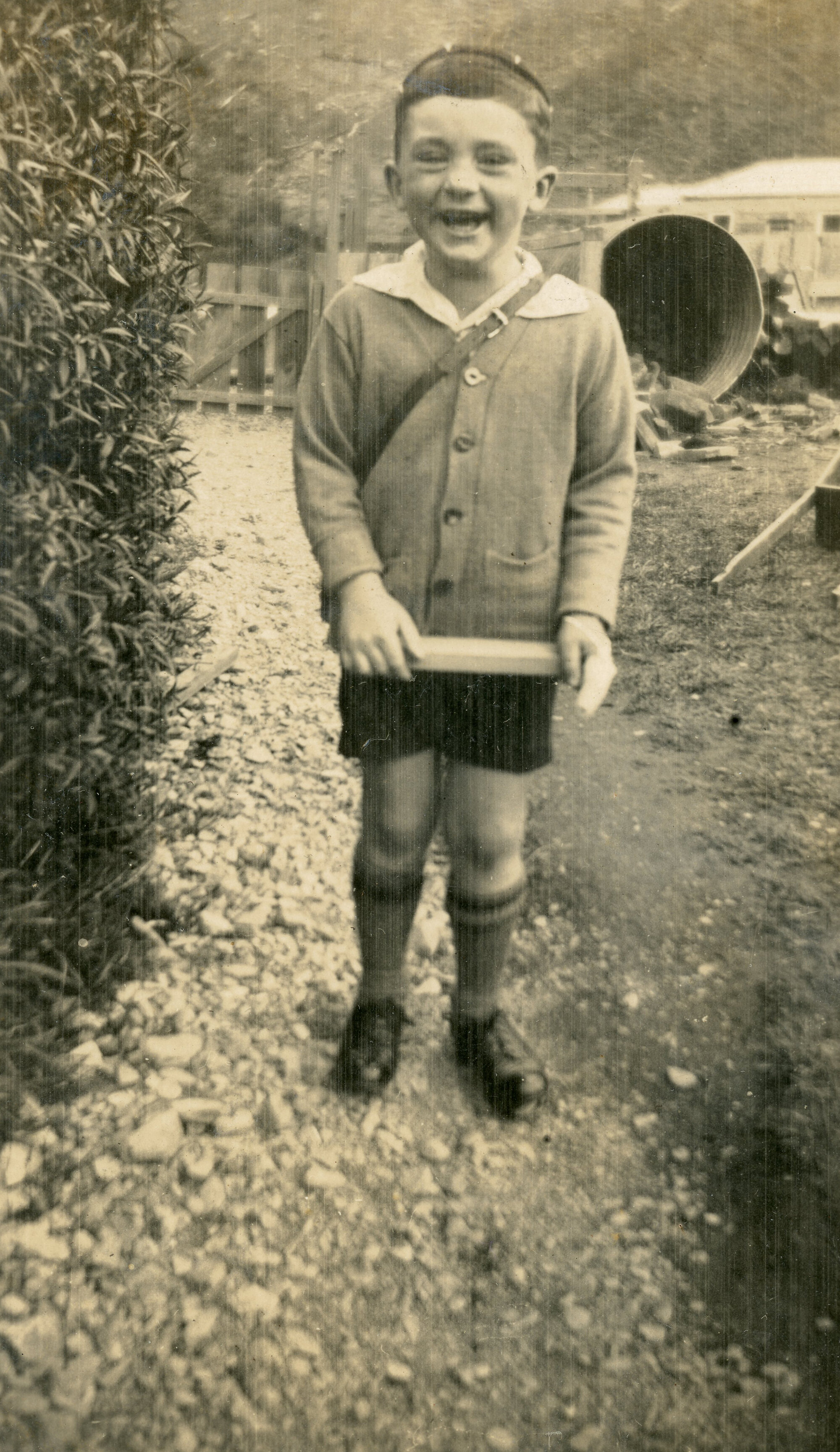 Campbell Family Photograph; Mac Campbell First Day of School; ca 1920s