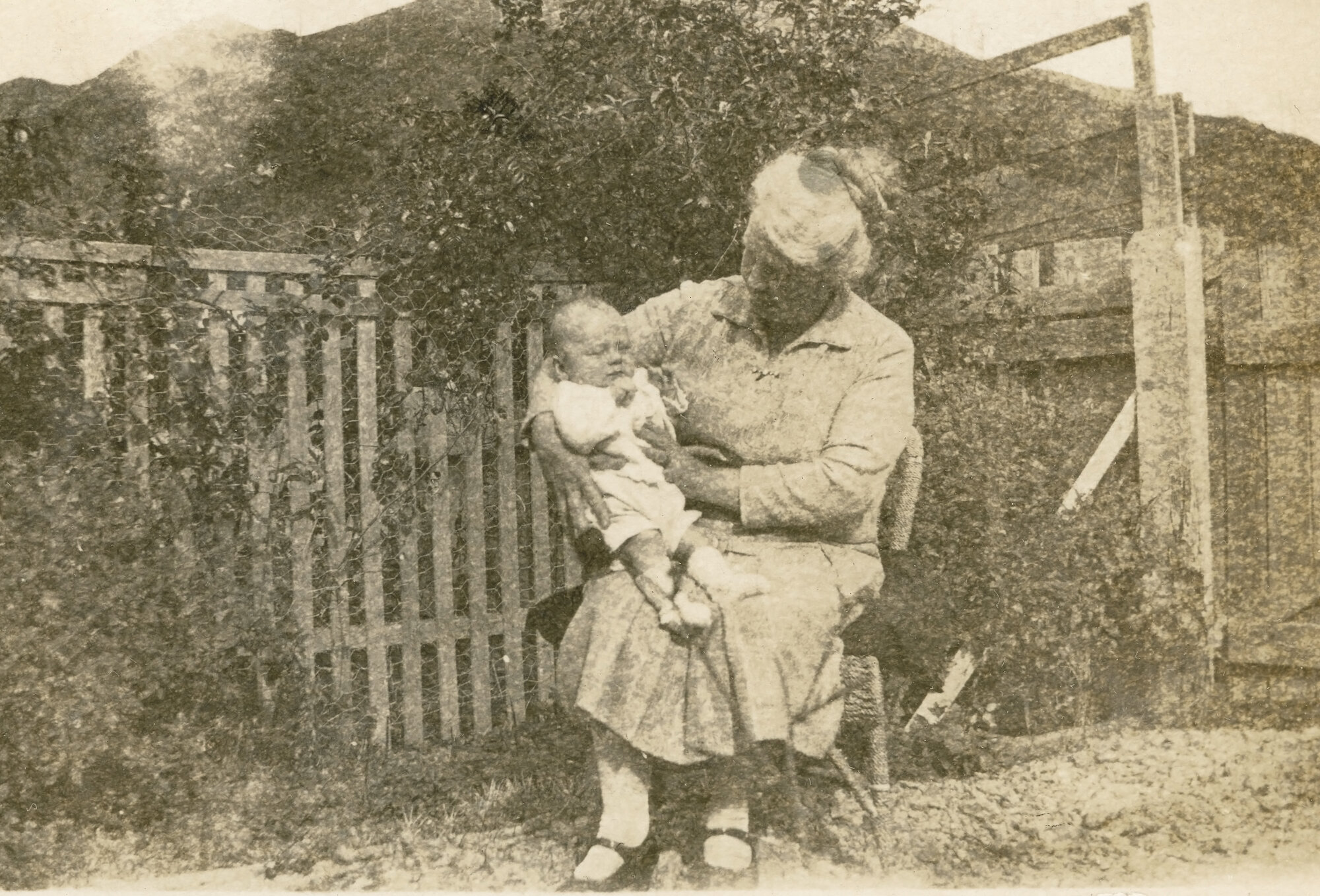 Campbell Family Photograph; Grandma McKendry with Mac Campbell; ca 1920s