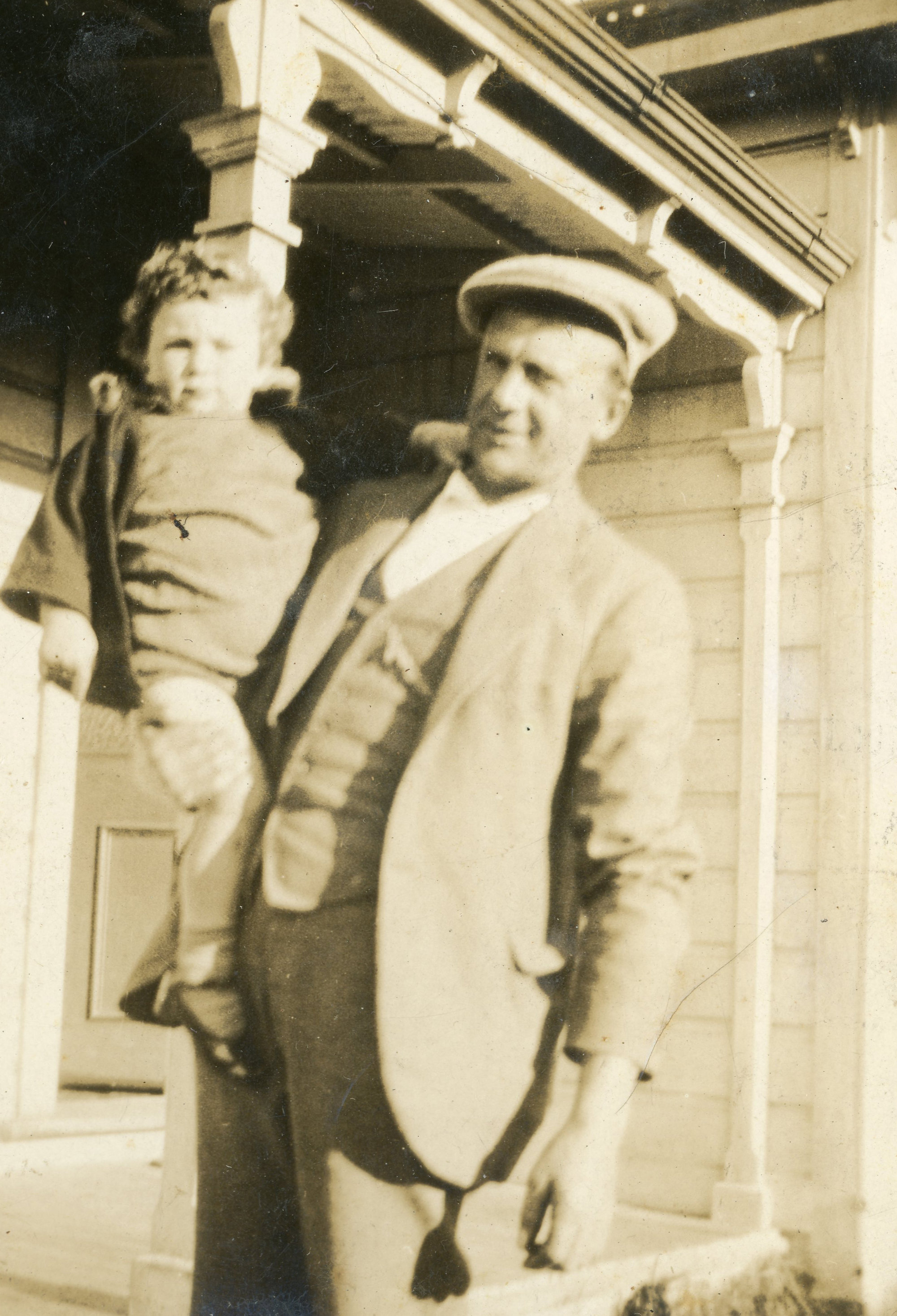 Campbell Family Photograph; Bob Campbell with son Mac; ca 1920s