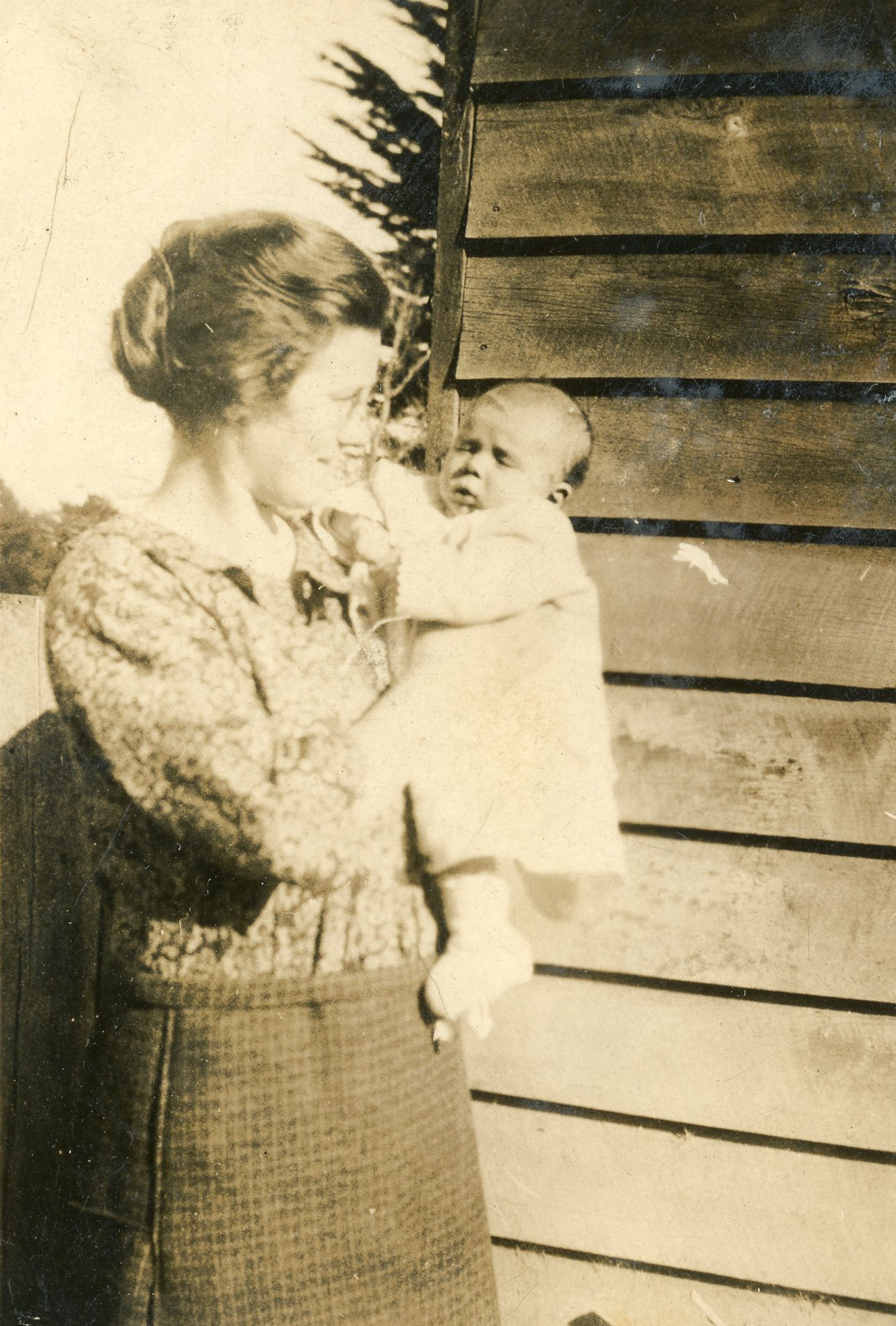 Campbell Family Photograph; Tot Campbell Holding Baby Mac; ca 1920s