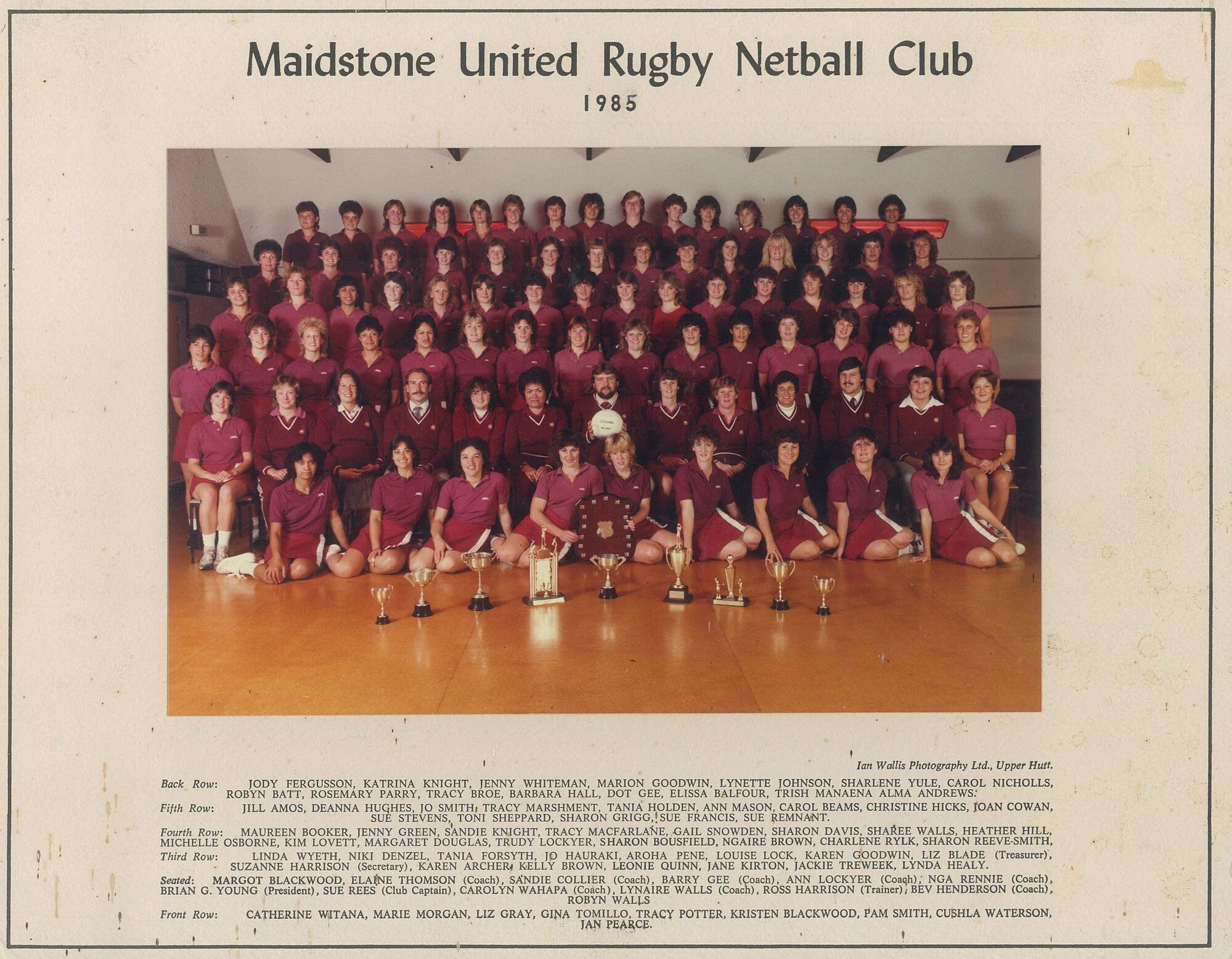 Maidstone United Rugby Netball Club; 1985