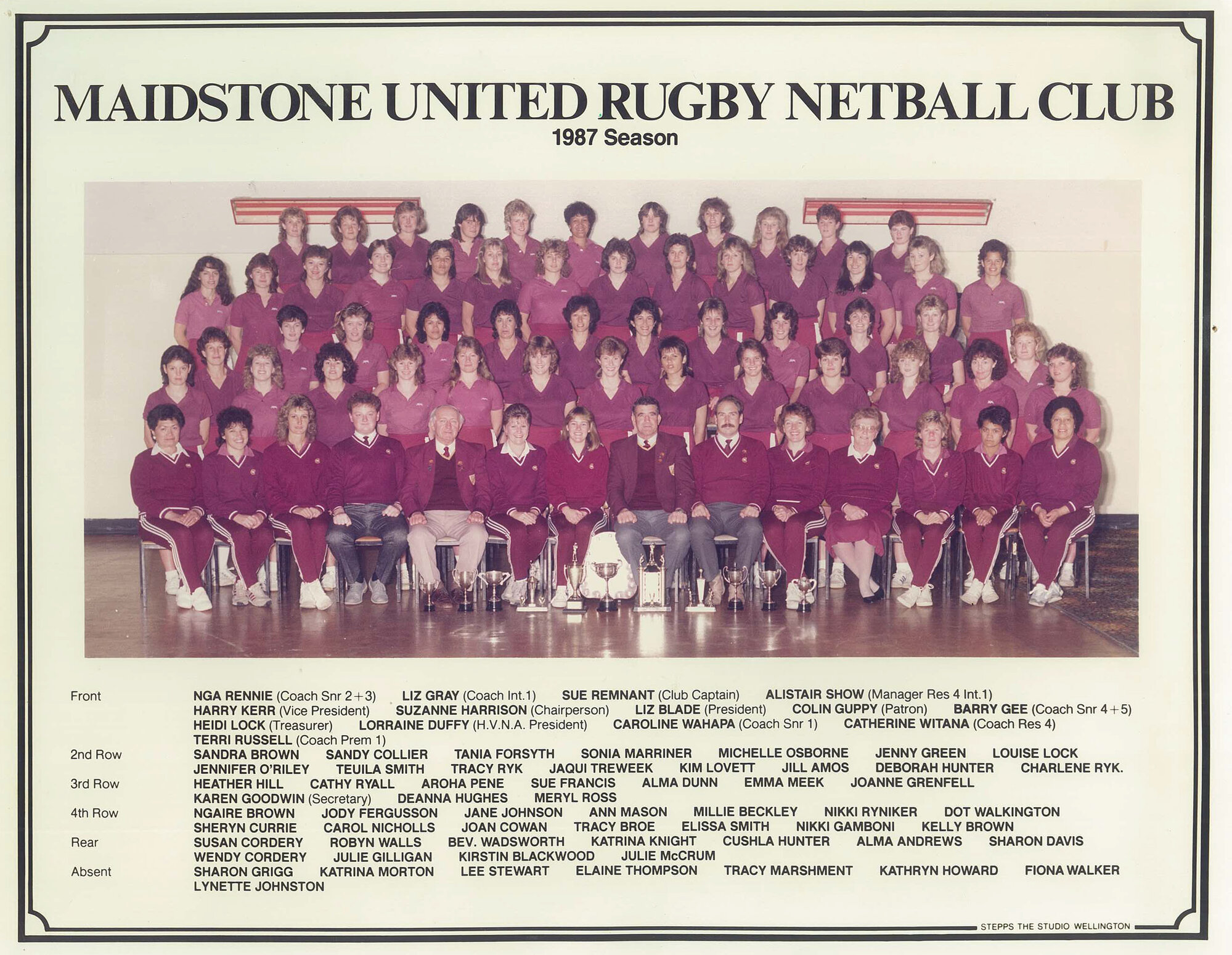 Maidstone United Rugby Netball Club; 1987