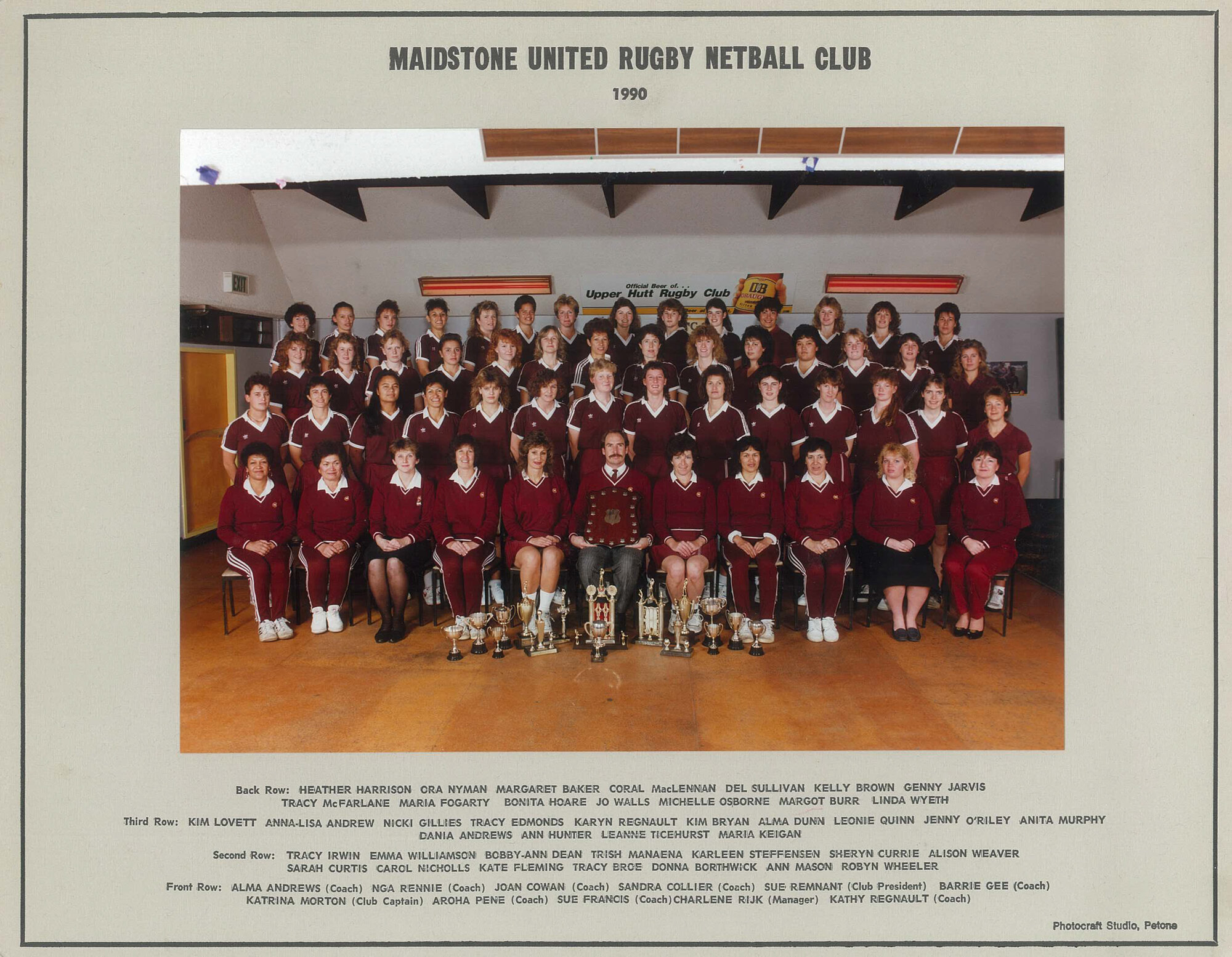 Maidstone United Rugby Netball Club; 1990