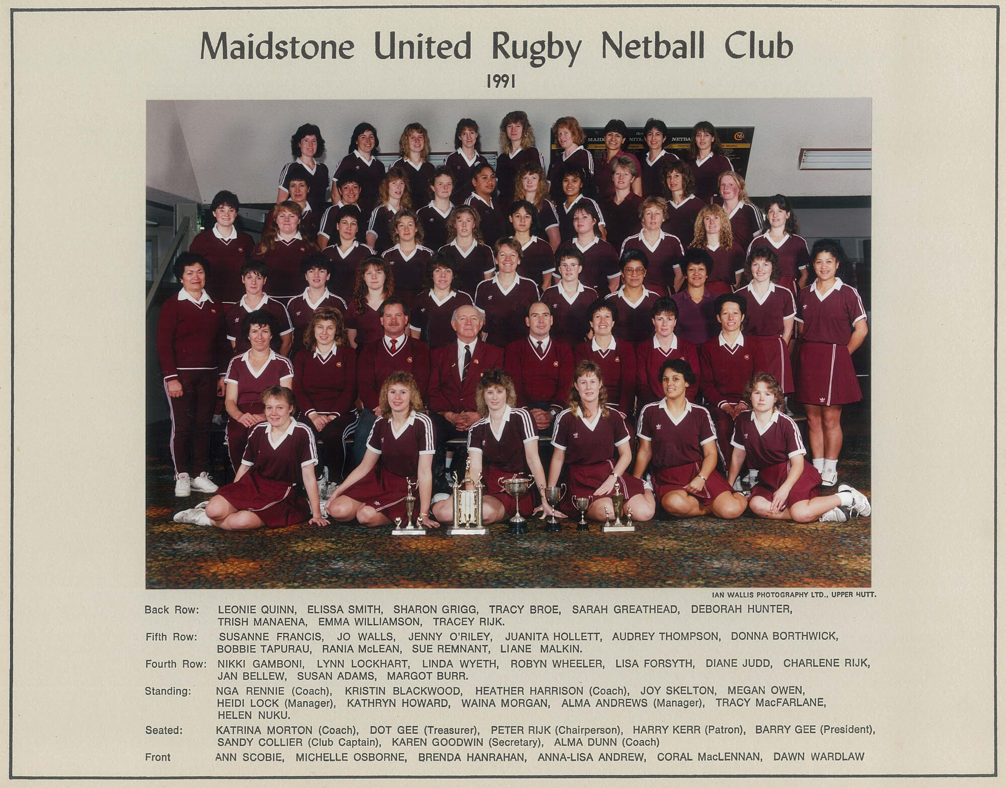 Maidstone United Rugby Netball Club; 1991