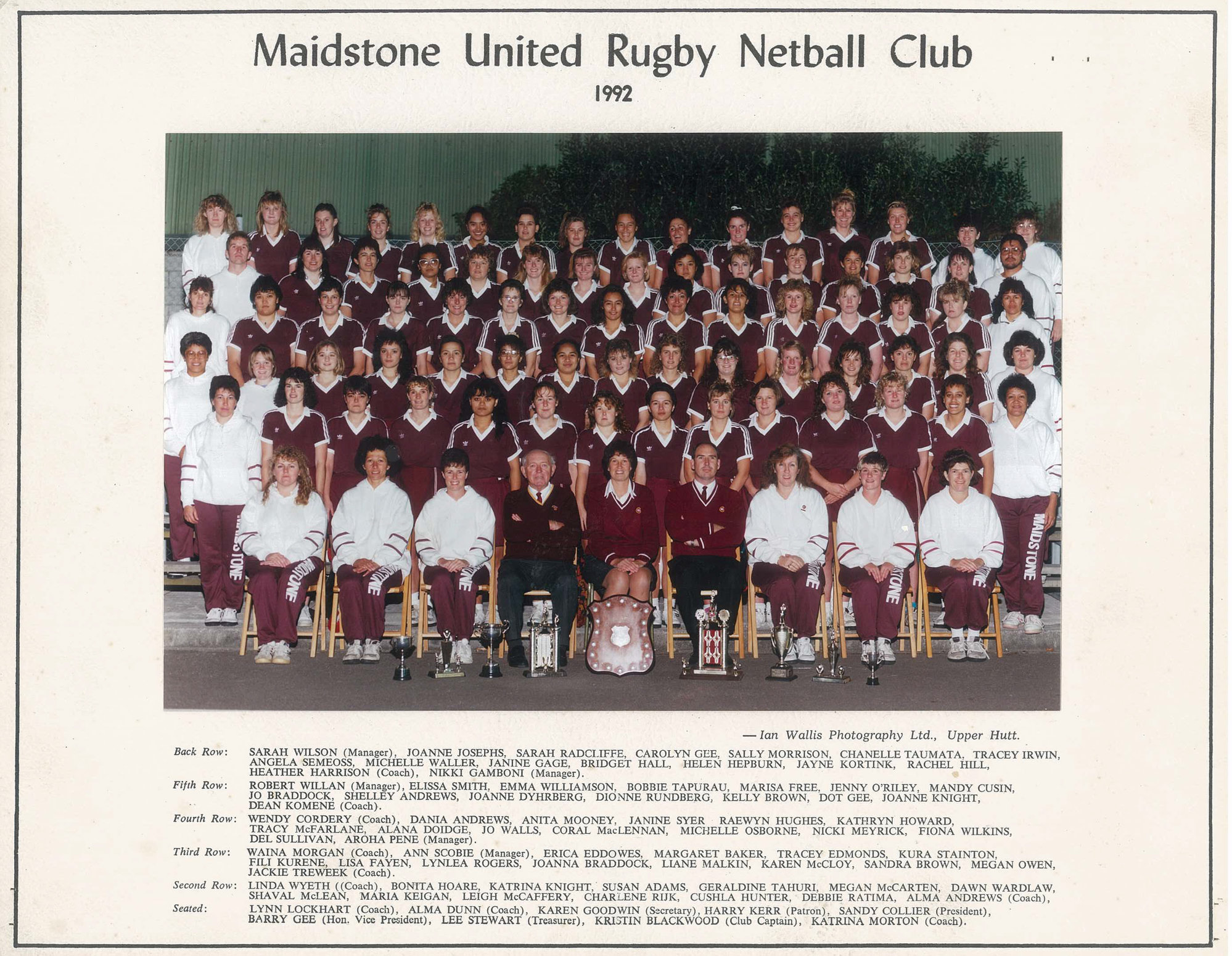 Maidstone United Rugby Netball Club; 1992