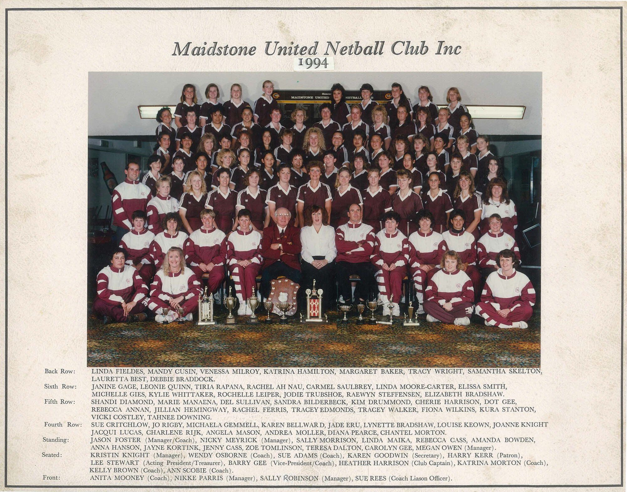 Maidstone United Rugby Netball Club; 1994