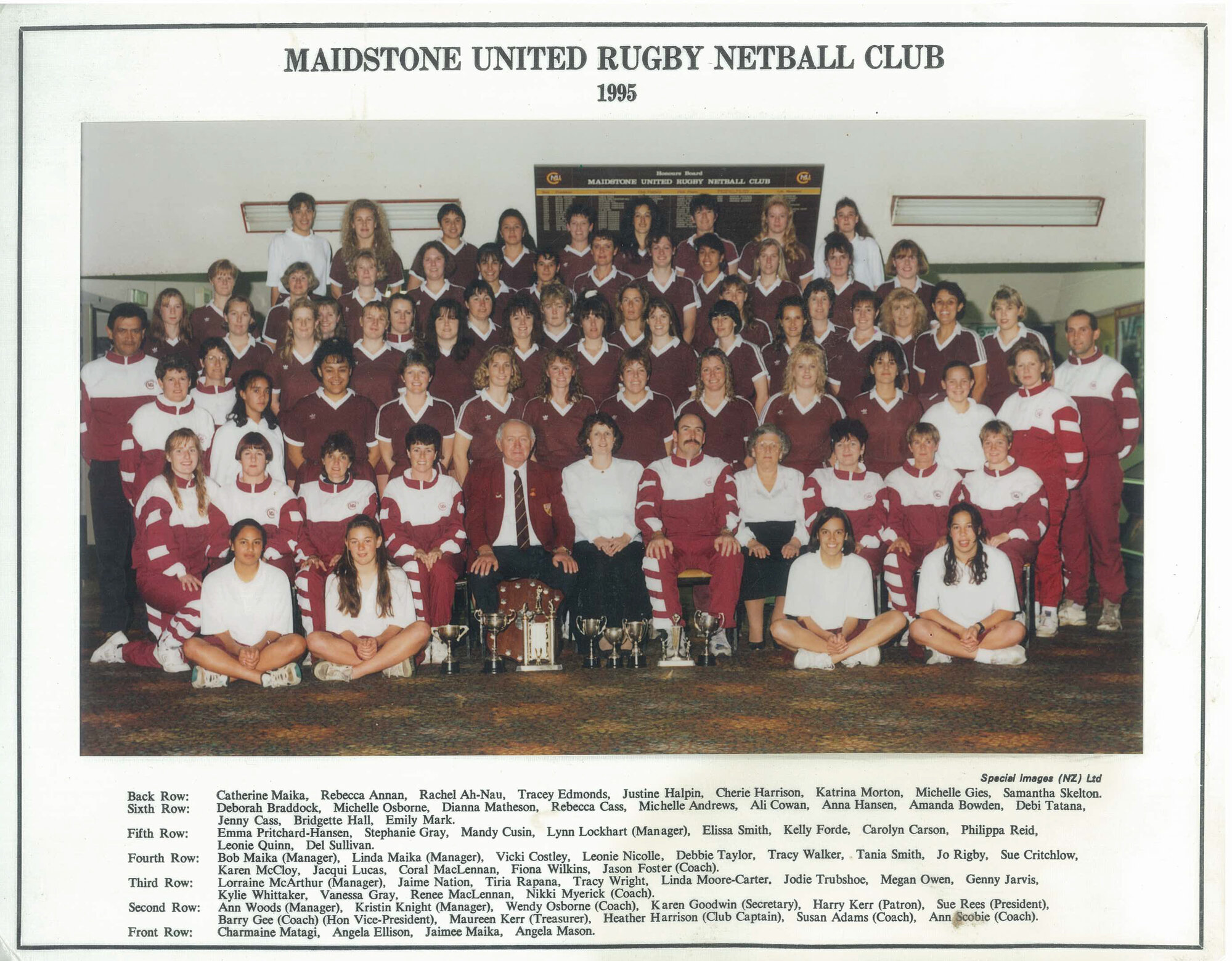 Maidstone United Rugby Netball Club 1995