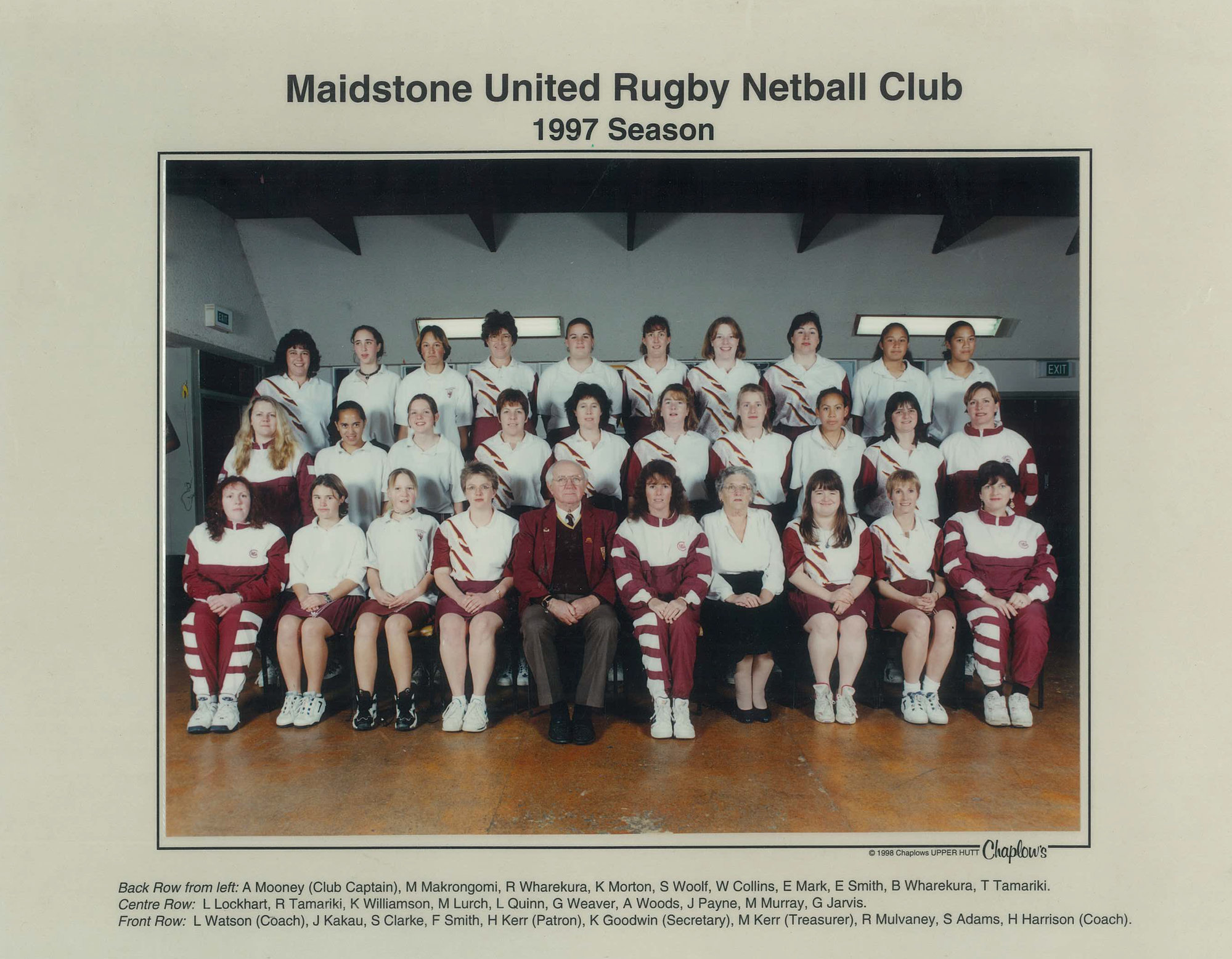 Maidstone United Rugby Netball Club; 1997