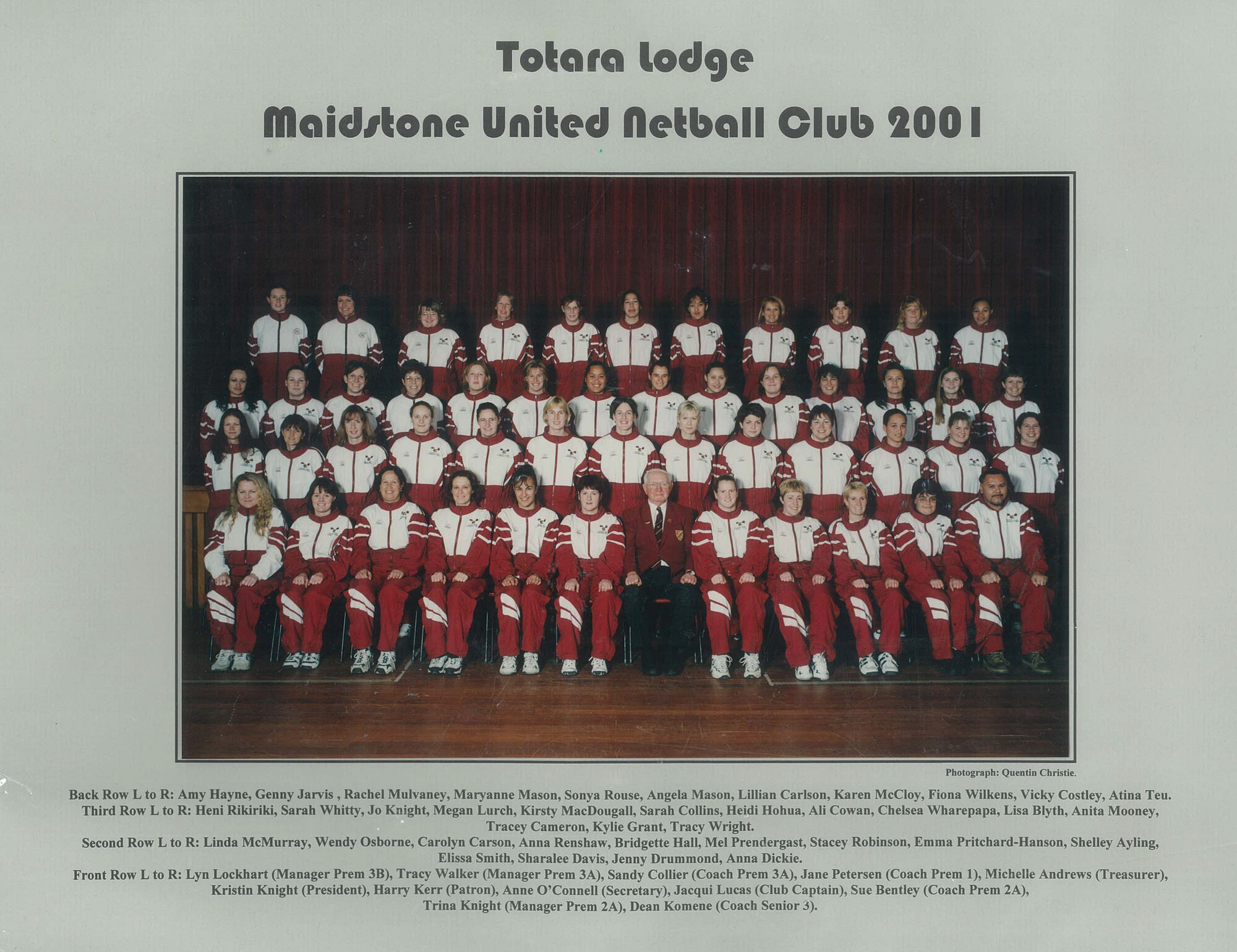 Maidstone United Rugby Netball Club; 2001