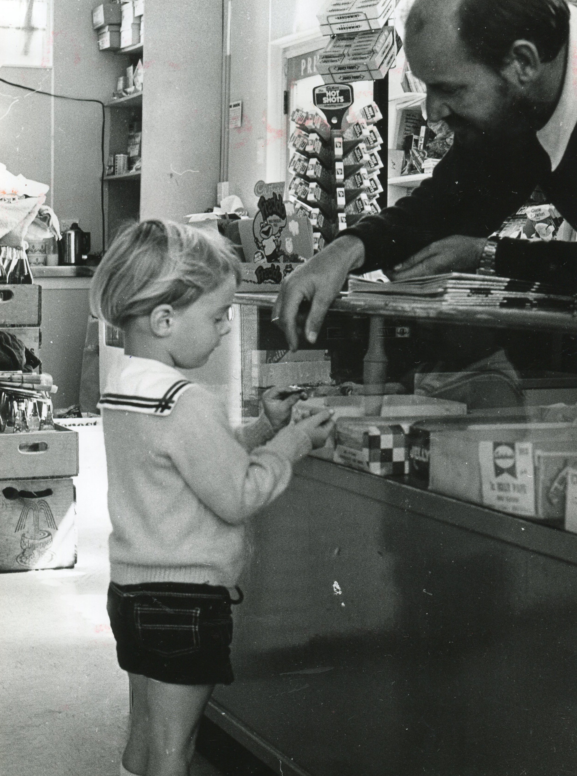 Pinedale Dairy; Peter Buying Lollies; ca 1970s