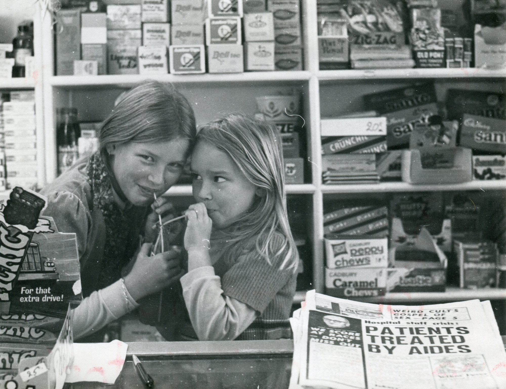 Pinedale Dairy; Heather and Jacqueline Baker; ca 1970s