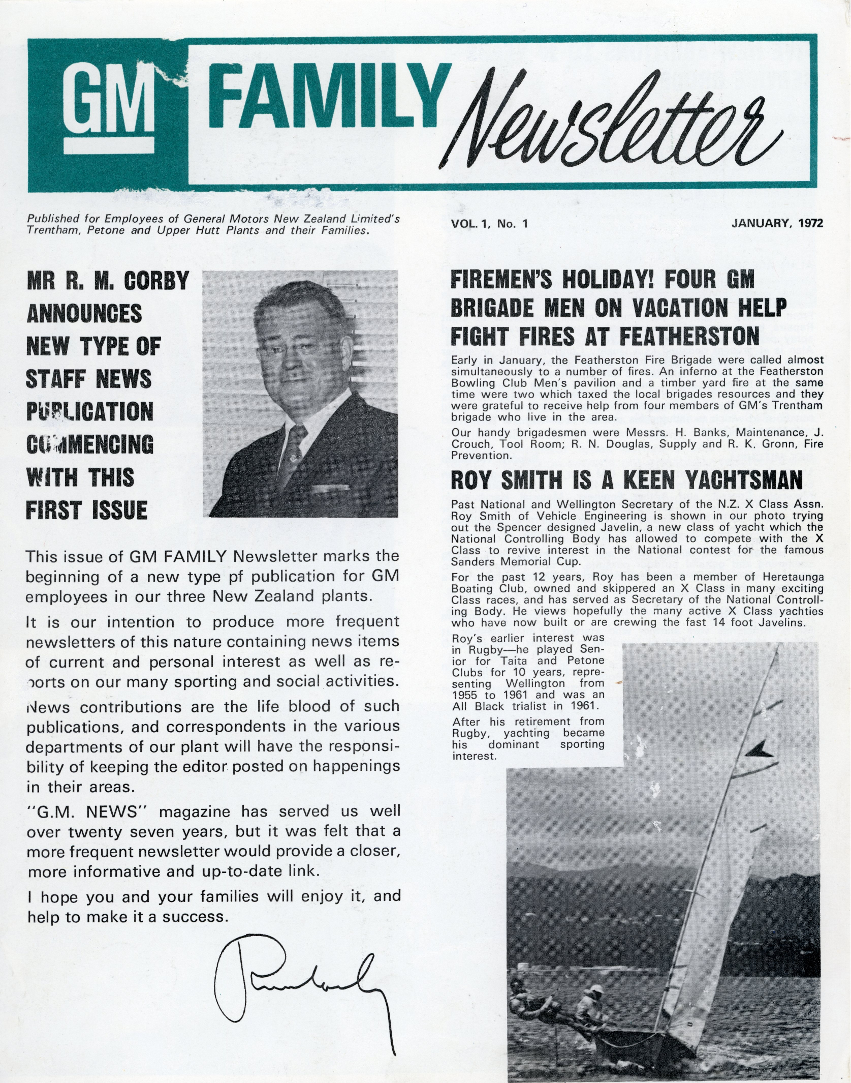 General Motors Family Newsletter; Vol 1, No.1; 1972
