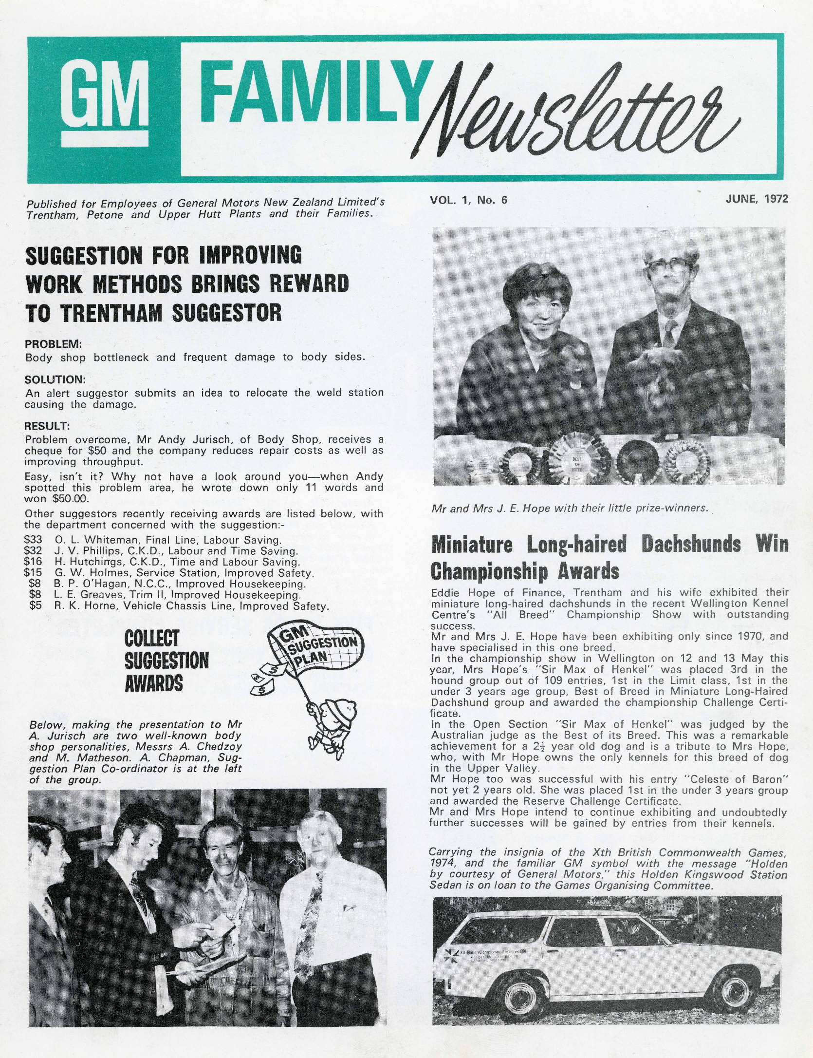 General Motors Family Newsletter; Vol 1, No.6; 1972