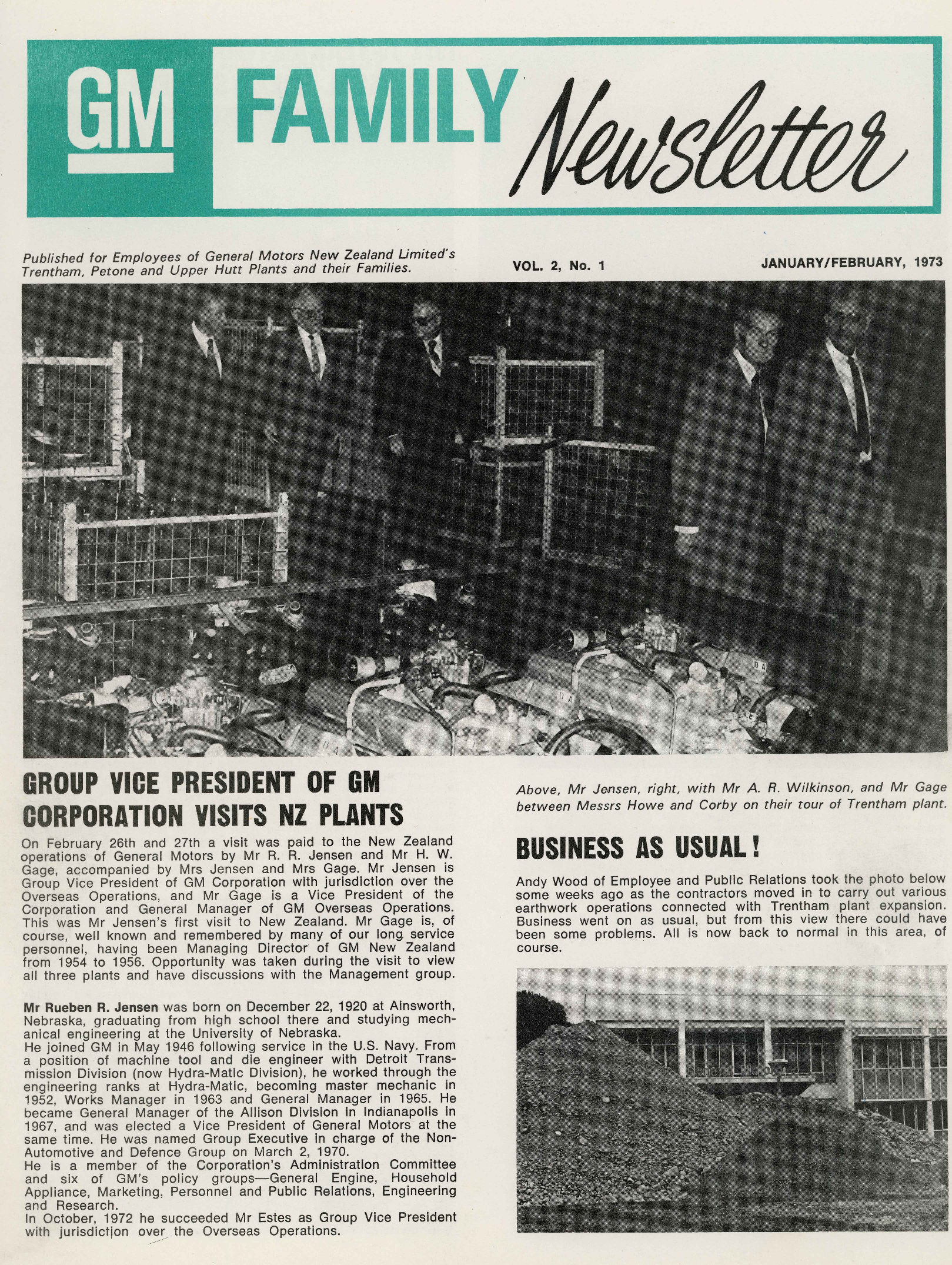 General Motors Family Newsletter; Vol 2, No.1; 1973