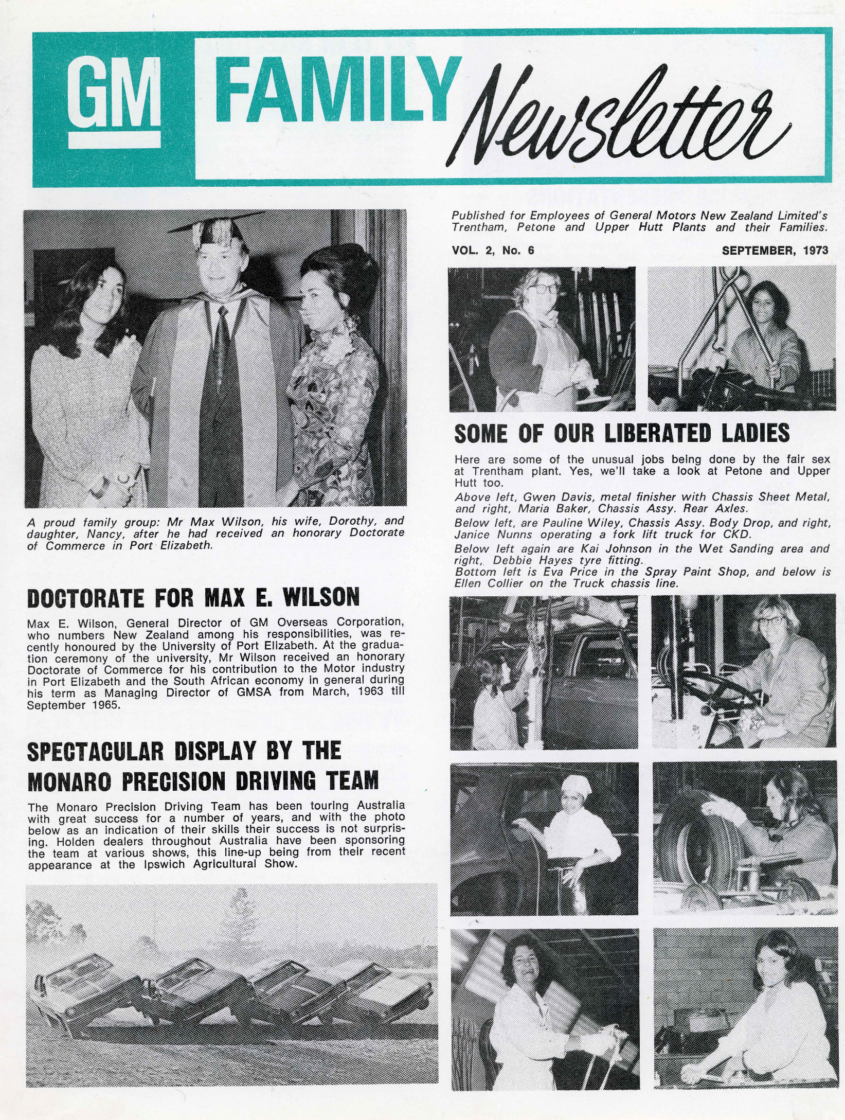 General Motors Family Newsletter; Vol 2, No.6; 1973
