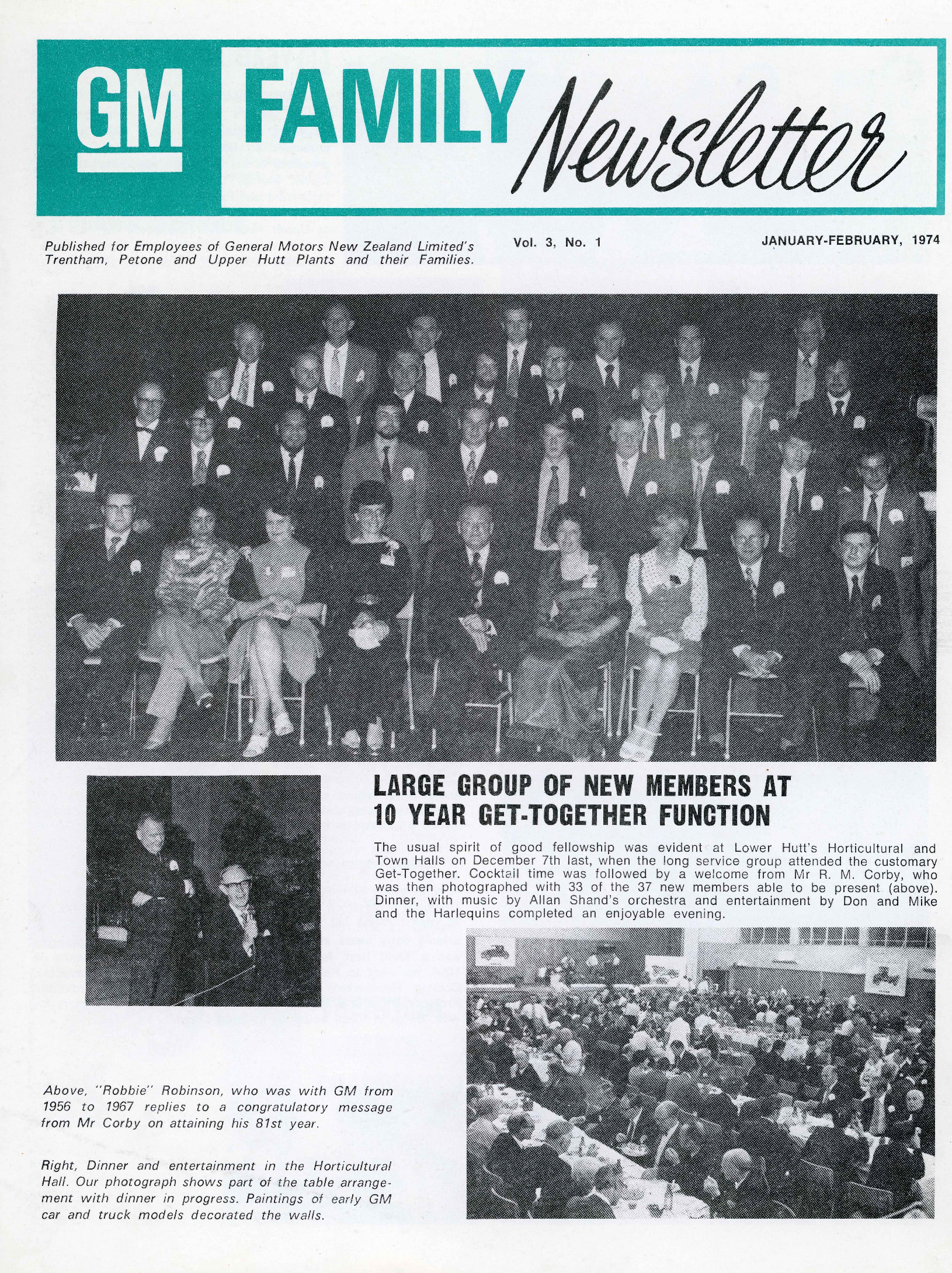 General Motors Family Newsletter; Vol 3, No.1; 1974