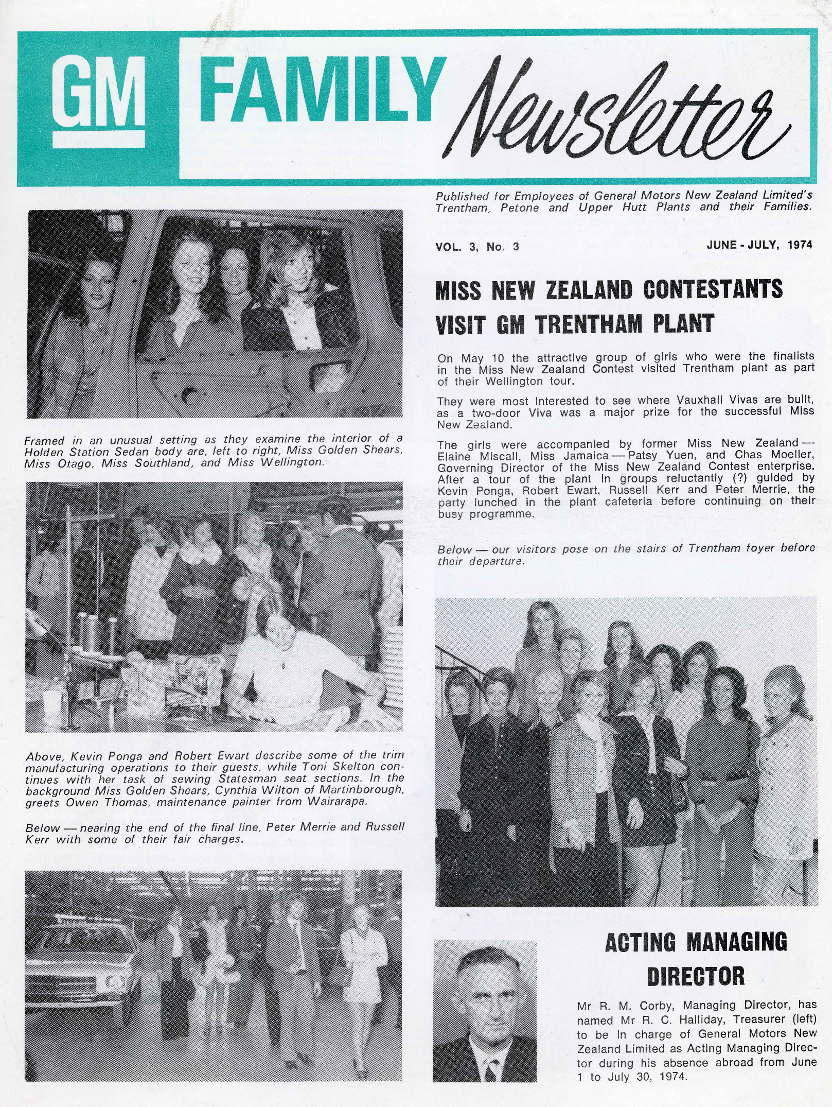General Motors Family Newsletter; Vol 3, No.3; 1974