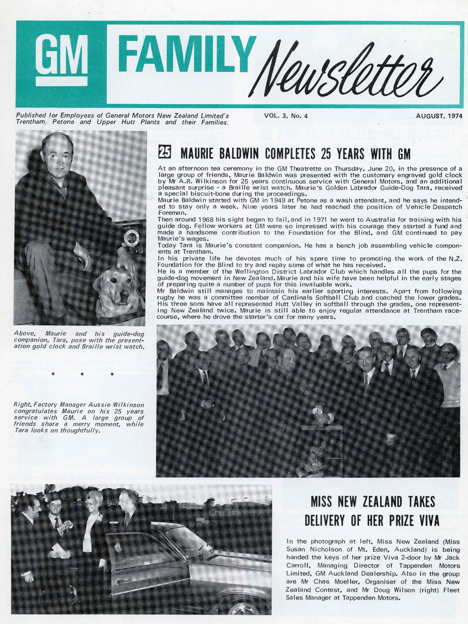 General Motors Family Newsletter; Vol 3, No.4; 1974