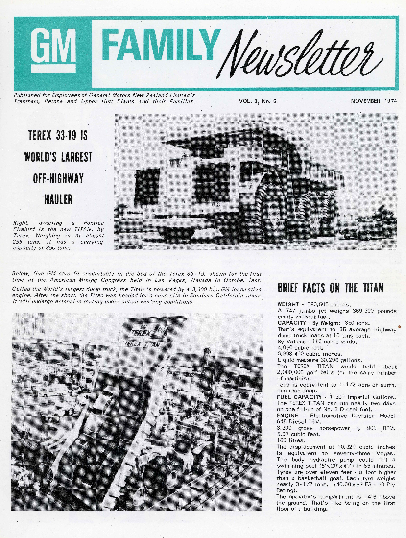 General Motors Family Newsletter; Vol 3, No.6; 1974