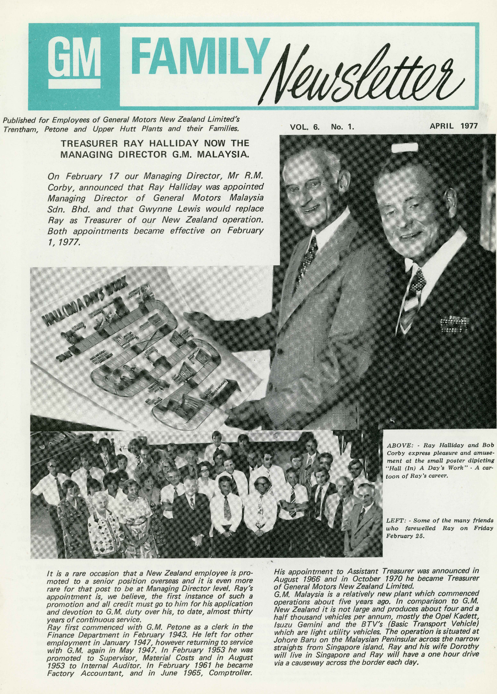 General Motors Family Newsletter; Vol 6, No.1; 1977