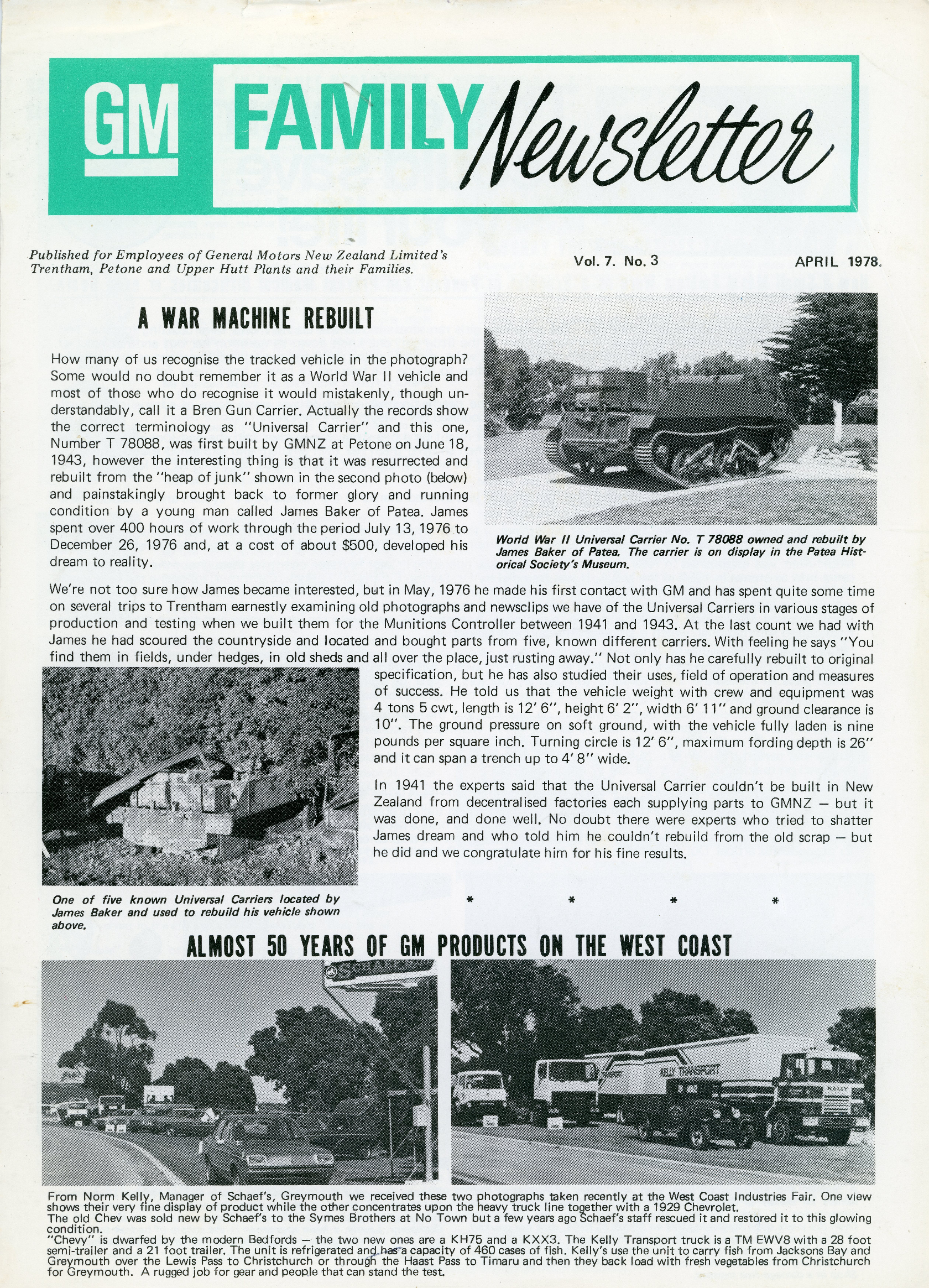 General Motors Family Newsletter; Vol 7, No.3; 1978