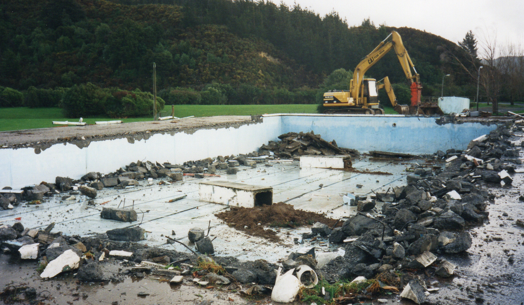Trentham Camp Pool Demolition ca 1995