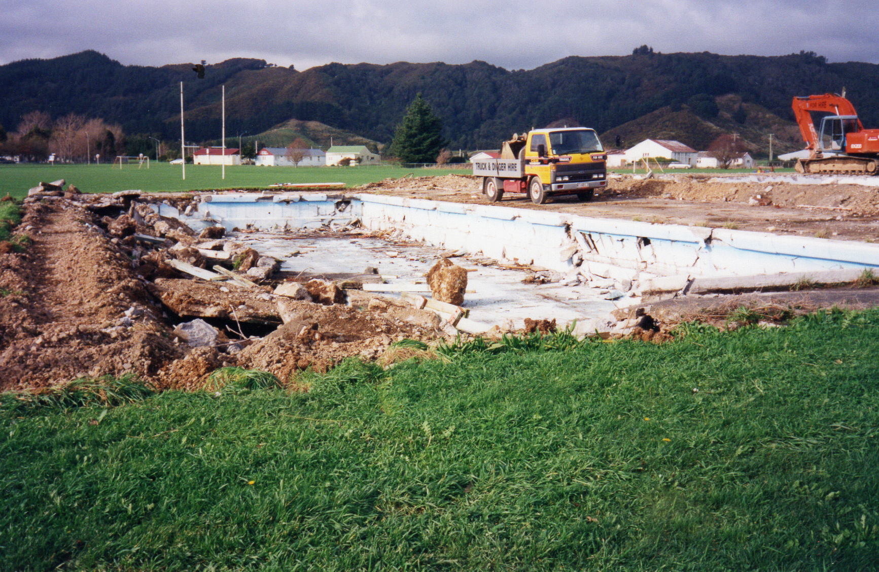 Trentham Camp Pool Demolition ca 1995