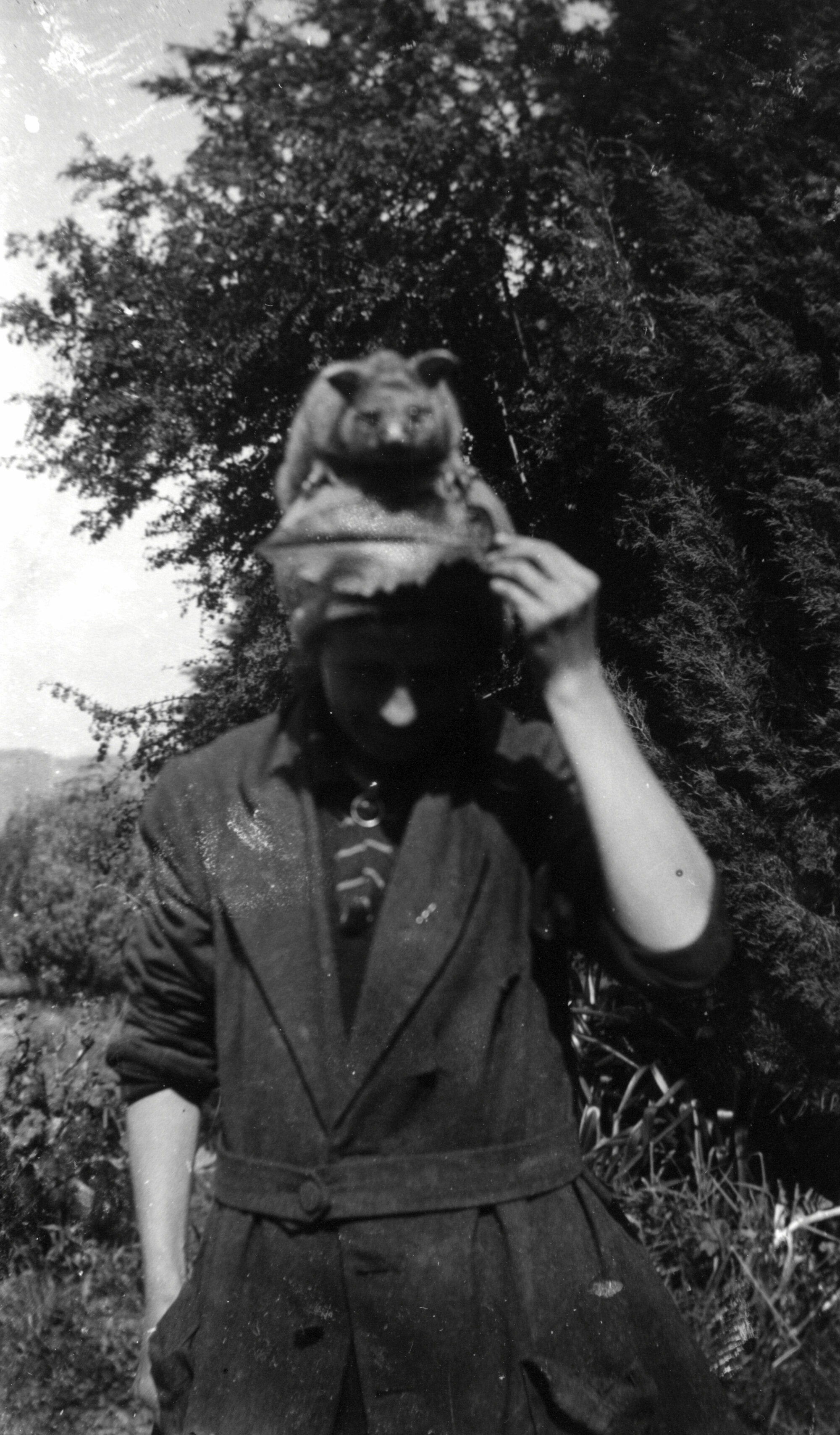 Person with Possum ; Bonnie Glen; No date