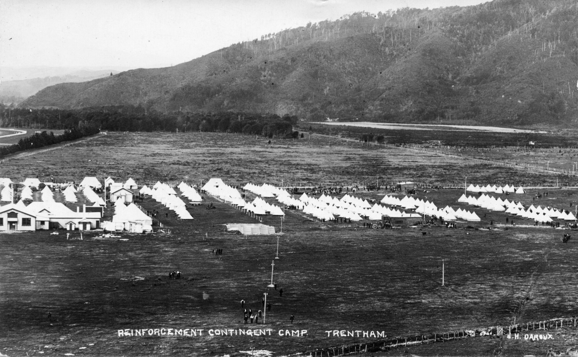 Trentham Camp overall view 1914; reinforcement contingent camp.