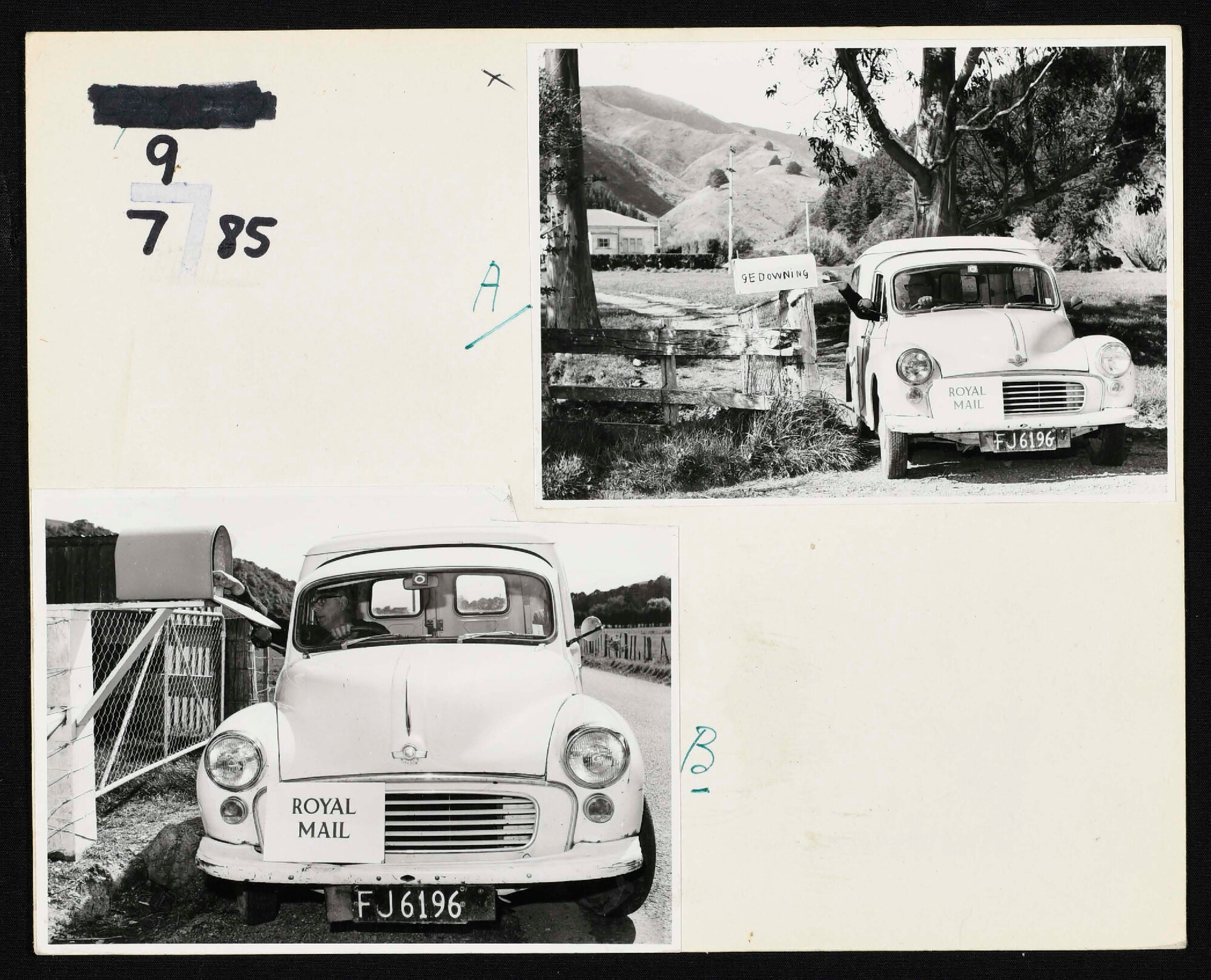 Rural Mail Delivery; Whitemans Valley; 1972