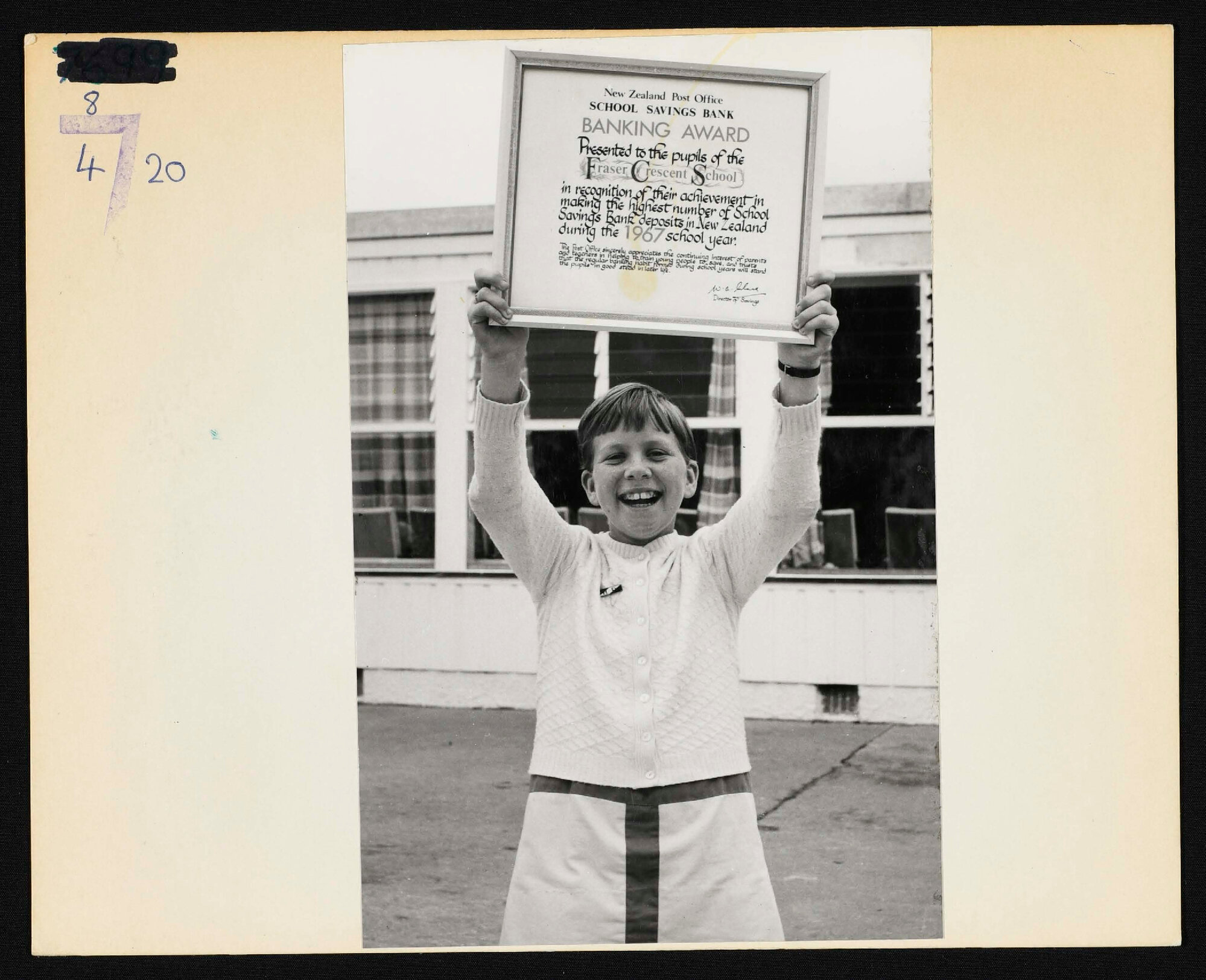 NZPO School Savings ; Fraser Crescent; 1967 School Year