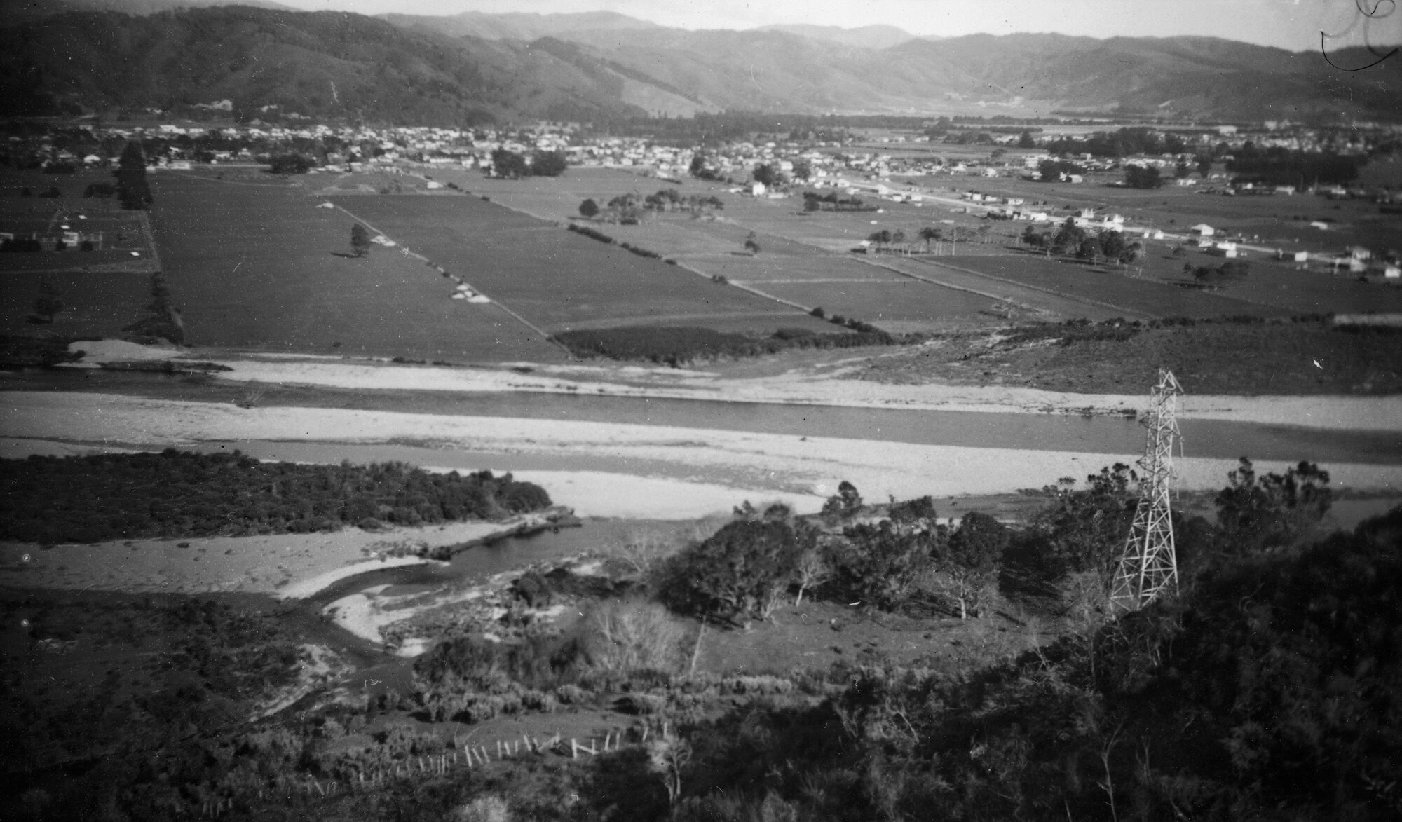 View of Upper Hutt taken from Bonnie Glen; 1949