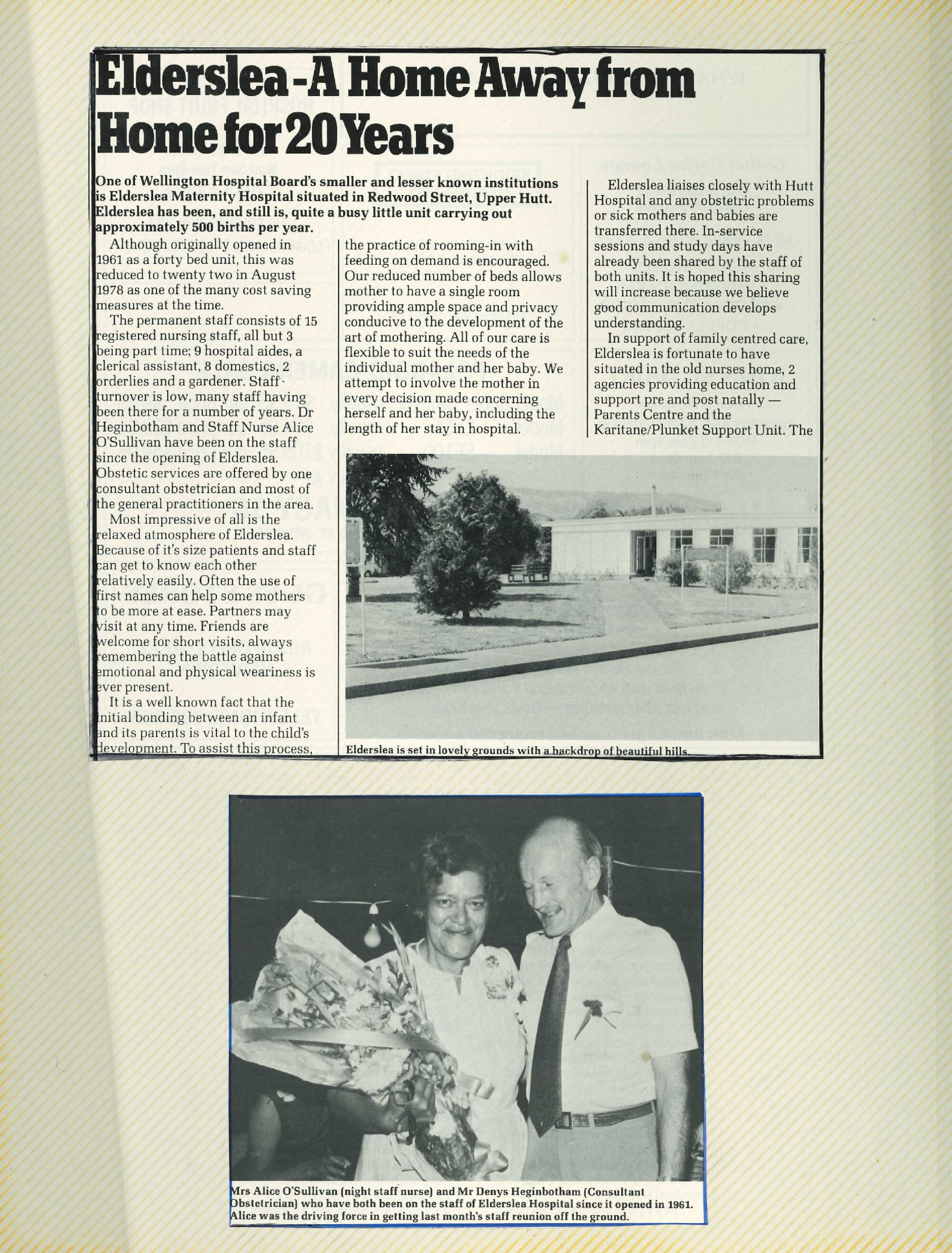 Elderslea Maternity Hospital; Staff Photograph Album; 1970-1980s
