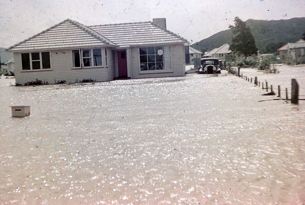 Flooded yard; ca 1965