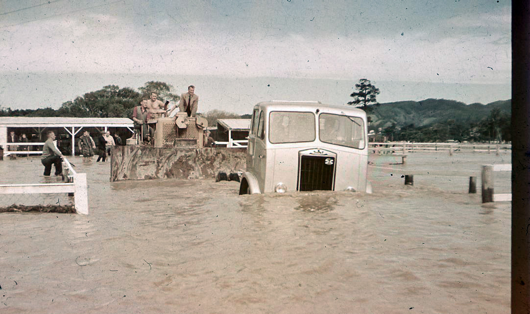 Flooded Yard with Truck; ca 1965