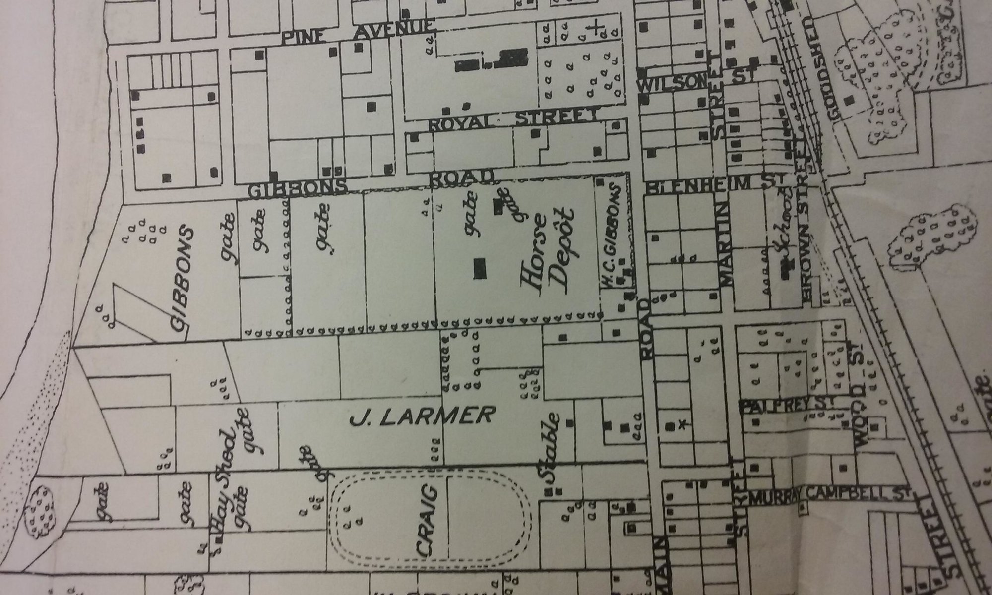Map of Remount Depot; 1914 -1916