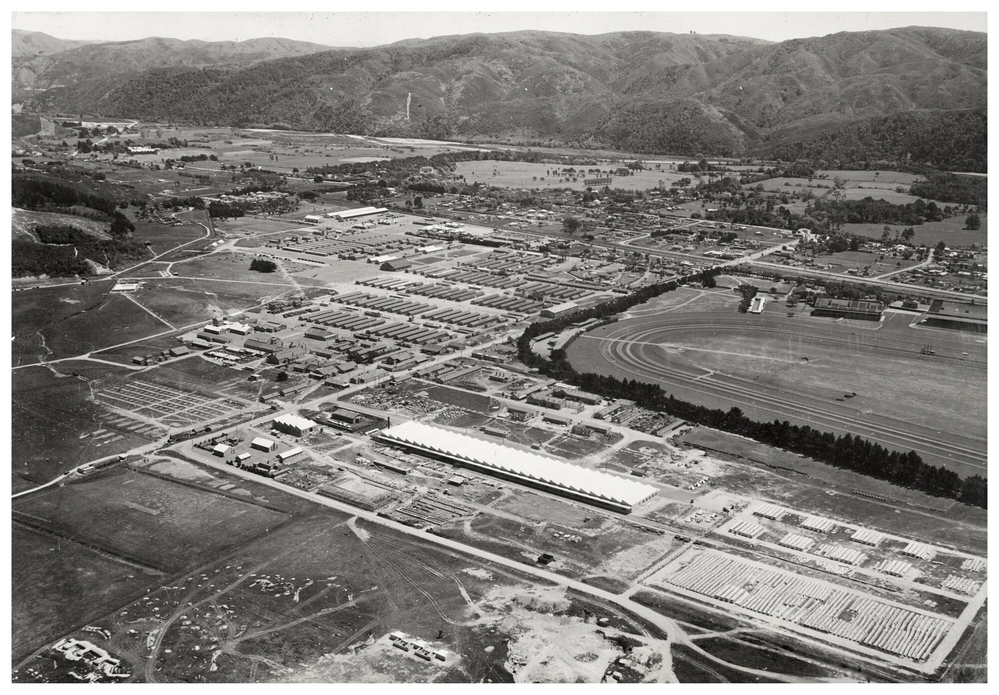 Aerial of Trentham Camp; ca 1941