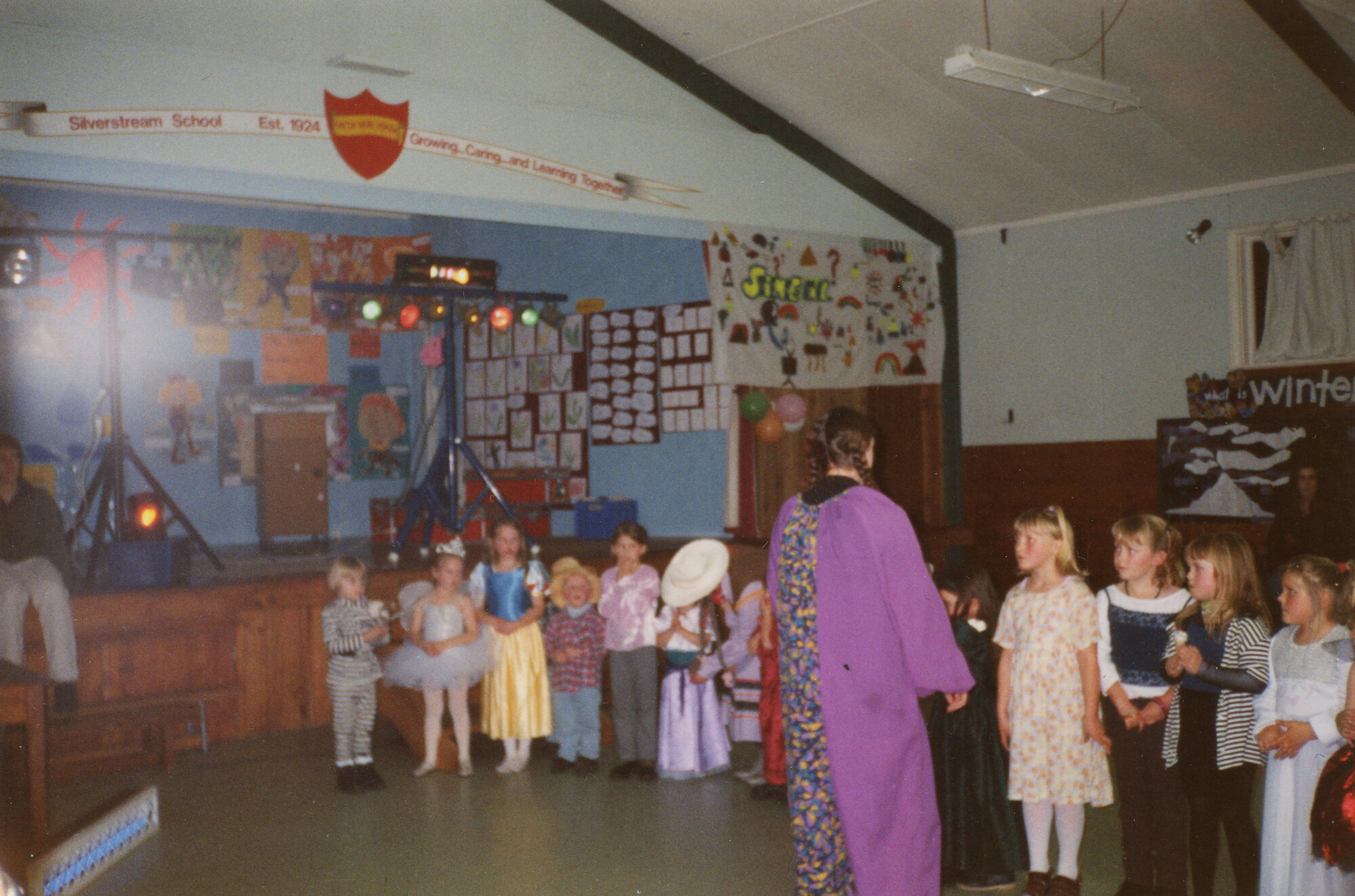 Children in Costume and Silverstream School Hall; ca 1990s