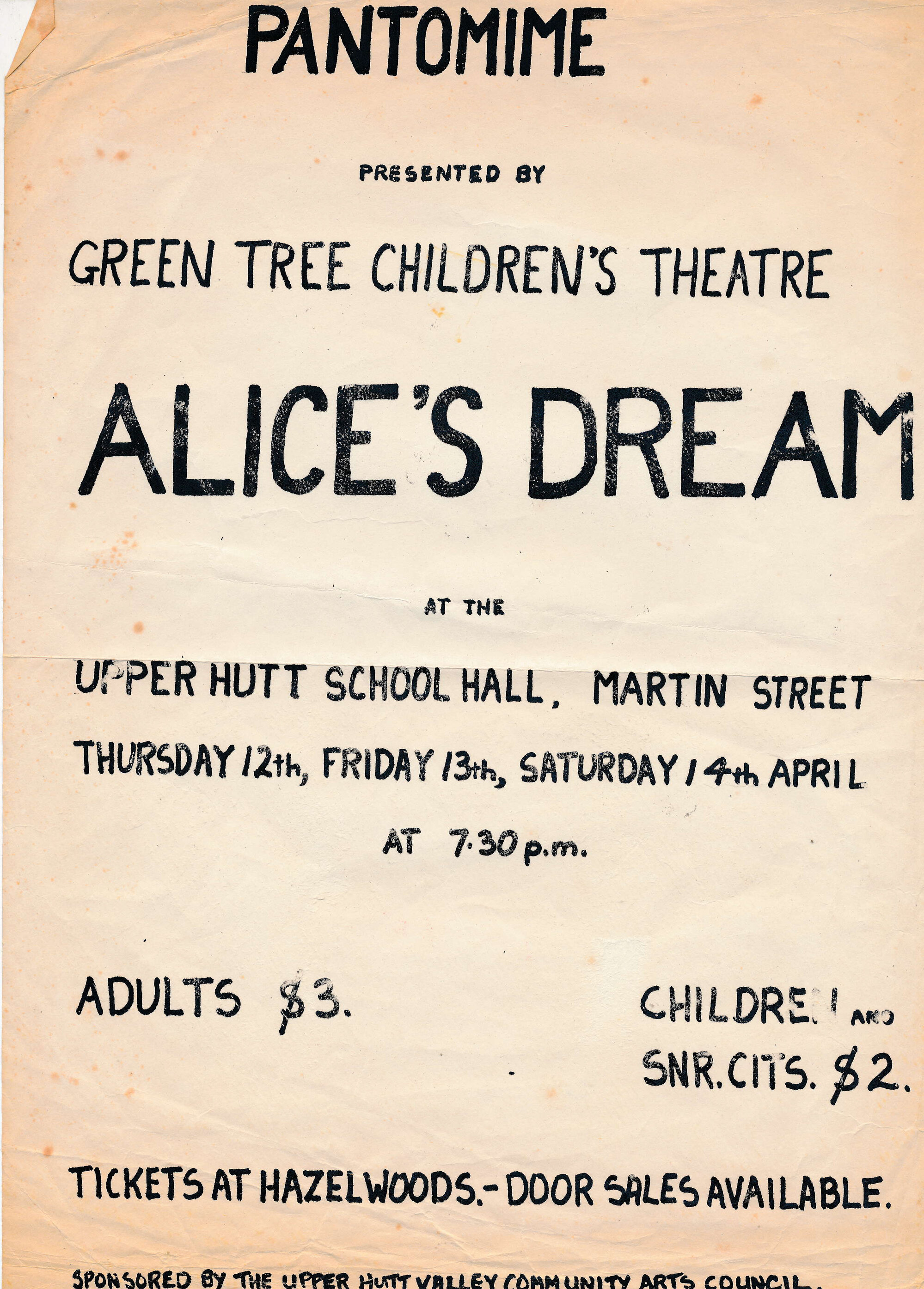 Upper Hutt Green Tree Children's Theatre; ca 1980s