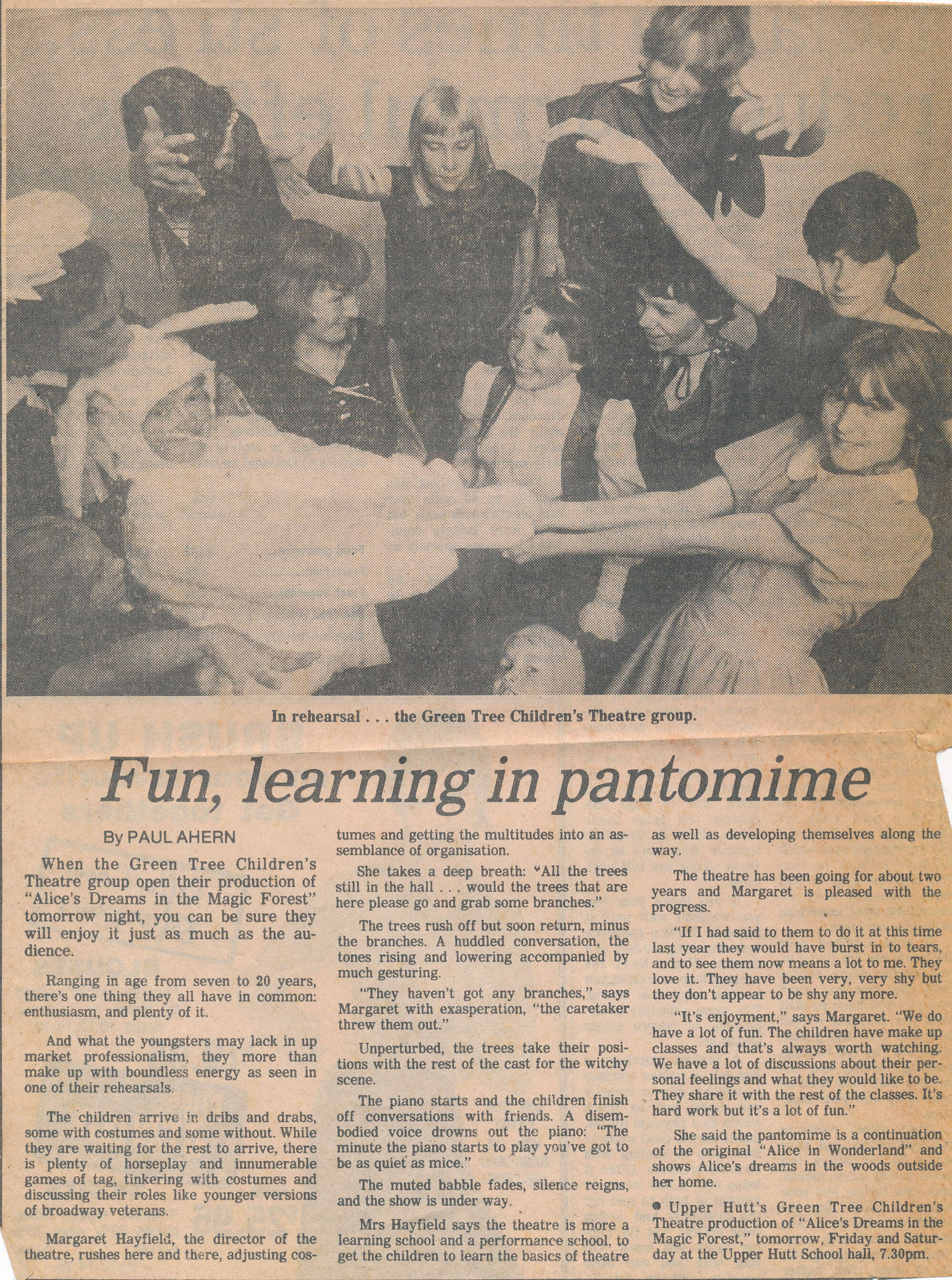 Upper Hutt Green Tree Children's Theatre; ca 1980s