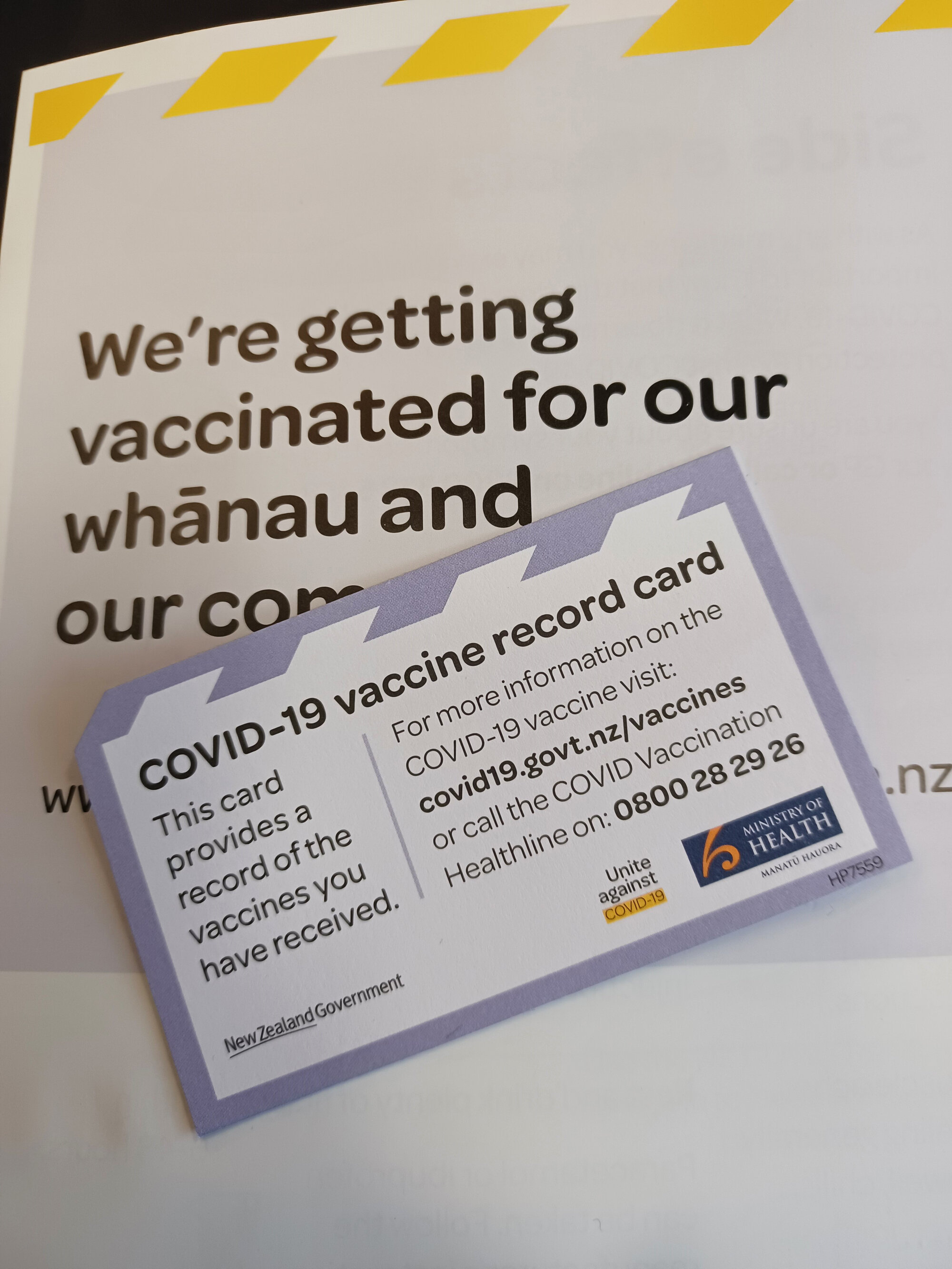 Covid-19 Vaccination Card; September 2021
