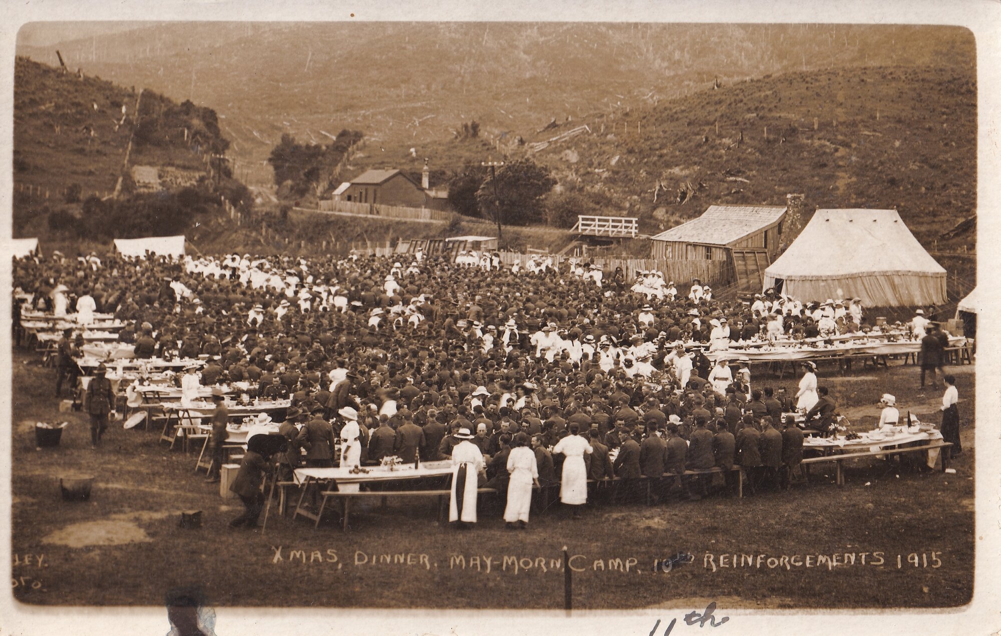 Christmas Dinner at Maymorn Camp; 1915