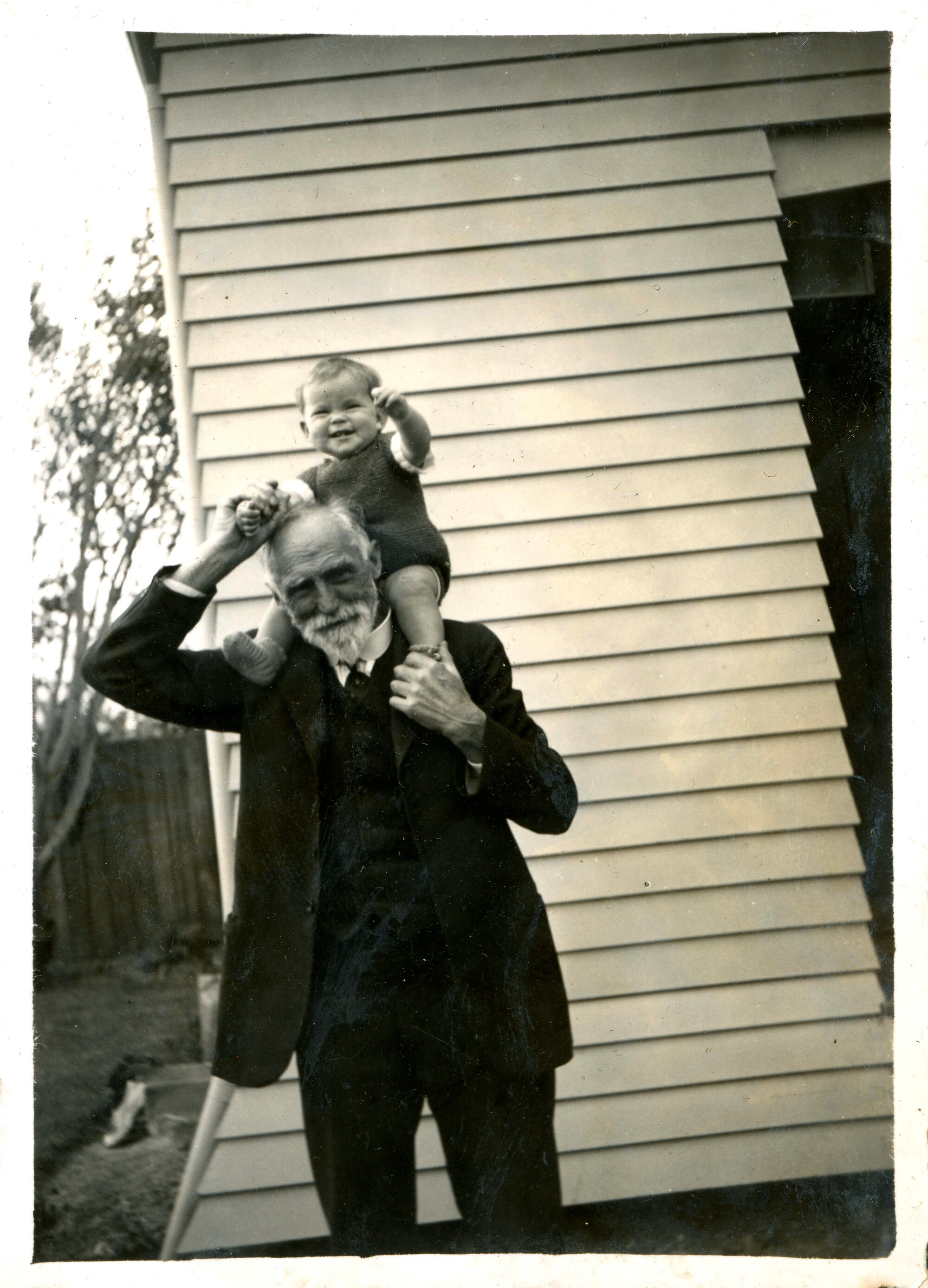 Sharman Marsh Family Photo Album; Mr Childs with Baby; ca. 1938