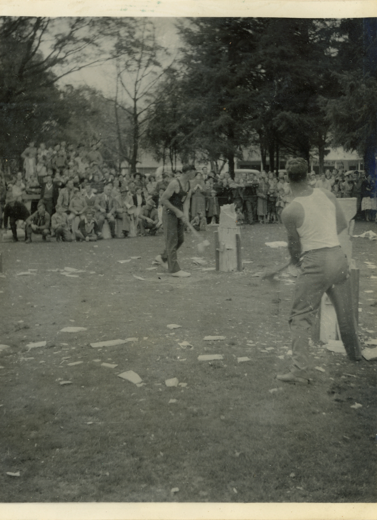 Axemen's Association Scrapbook; Wood-Chopping Event; ca. 1959-60